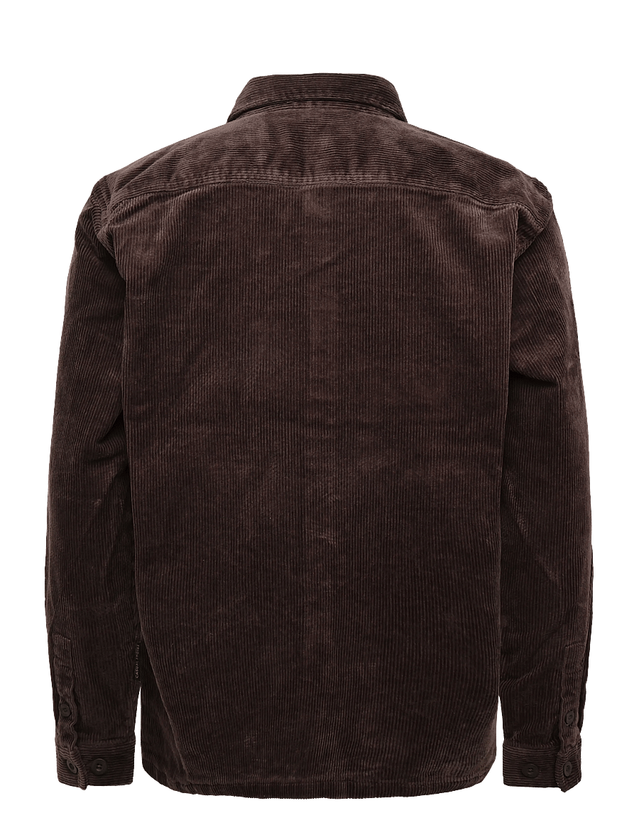 Casual Friday - CFARV 0328 CORDUROY OVERSHIRT - velvetsärgid - seal brown - 1