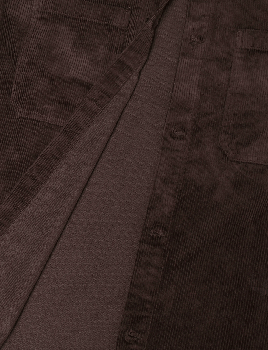 Casual Friday - CFARV 0328 CORDUROY OVERSHIRT - velvetsärgid - seal brown - 3