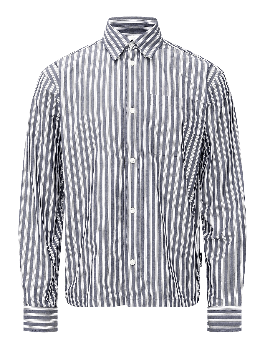 Casual Friday - CFBERRY DOBBY STRIPED SHIRT - stribede skjorter - dark navy stripe - 0