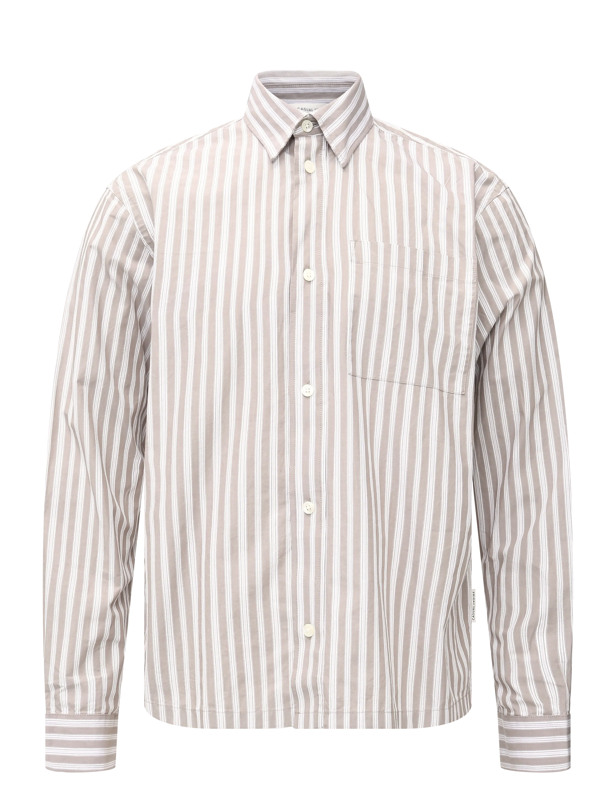 Casual Friday CFBERRY DOBBY STRIPED SHIRT - Riided - FALLEN ROCK STRIPE / beige