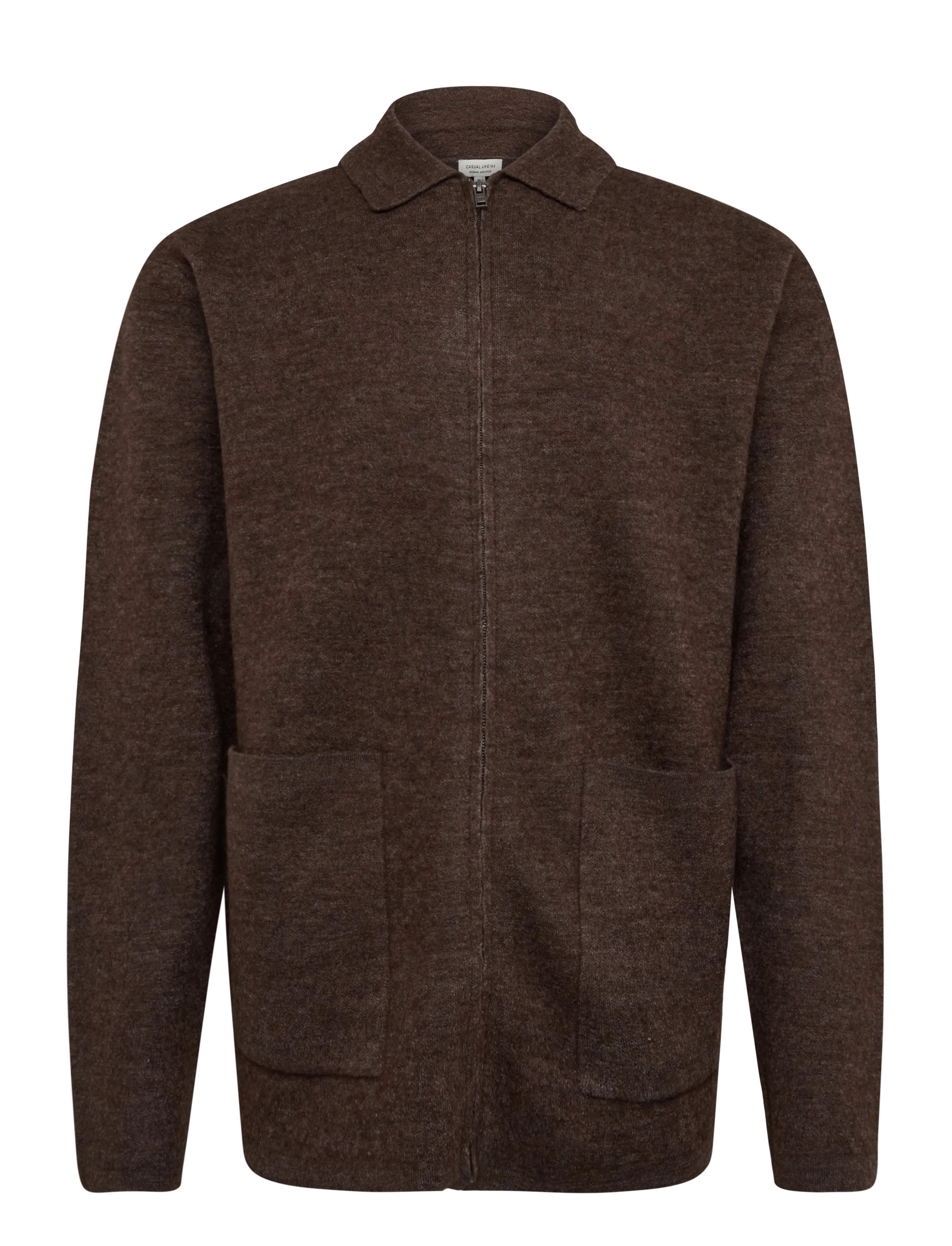 Casual Friday CFWILLI KNIT CARDIGAN - Jackets - SEAL BROWN MELANGE / brown