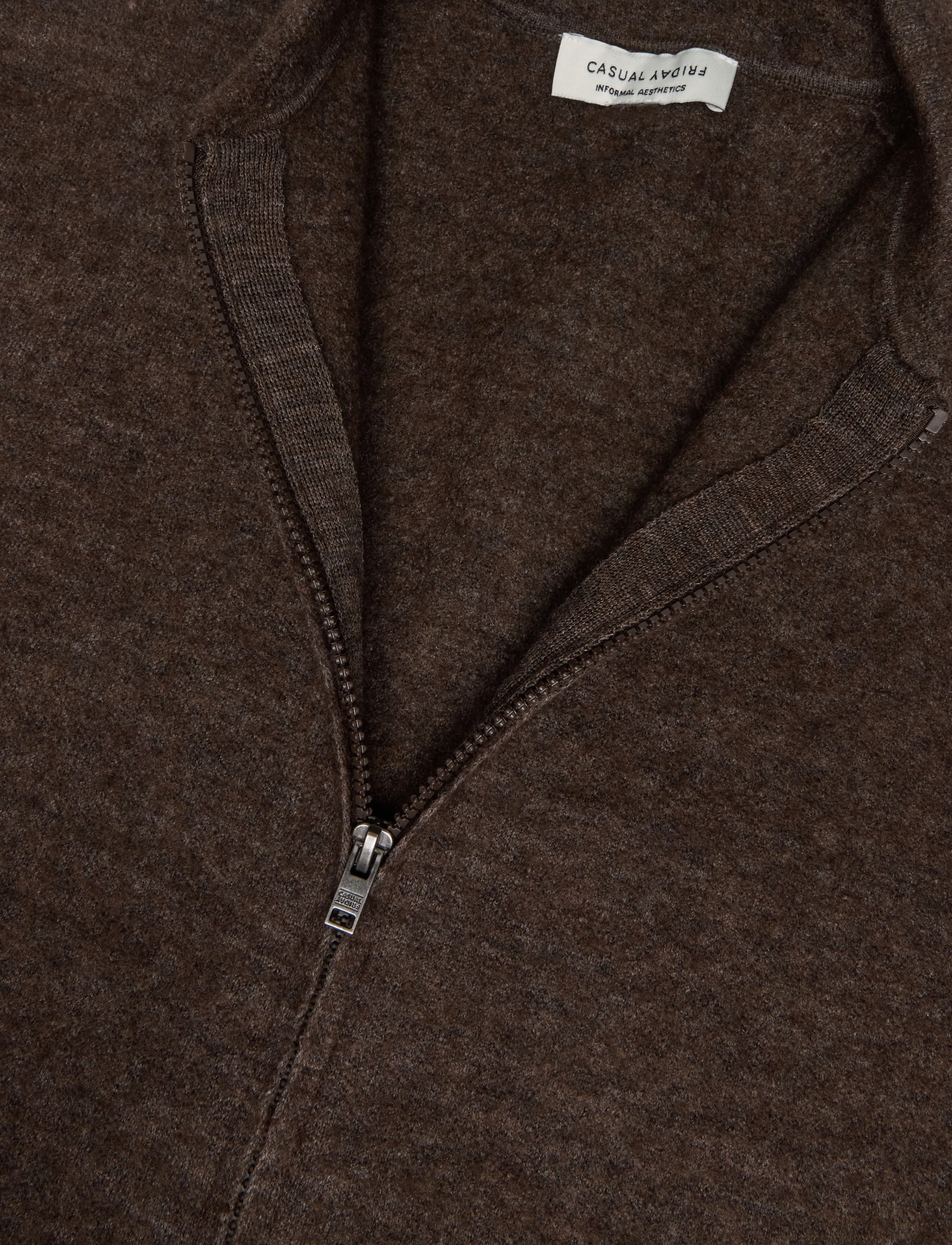 Casual Friday - CFWILLI KNIT CARDIGAN - jackets - seal brown melange - 2