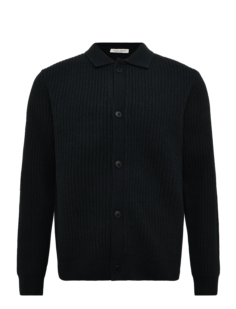 Casual Friday - CFALEK 0335 CARDIGAN KNIT - cardigans - black beauty - 0