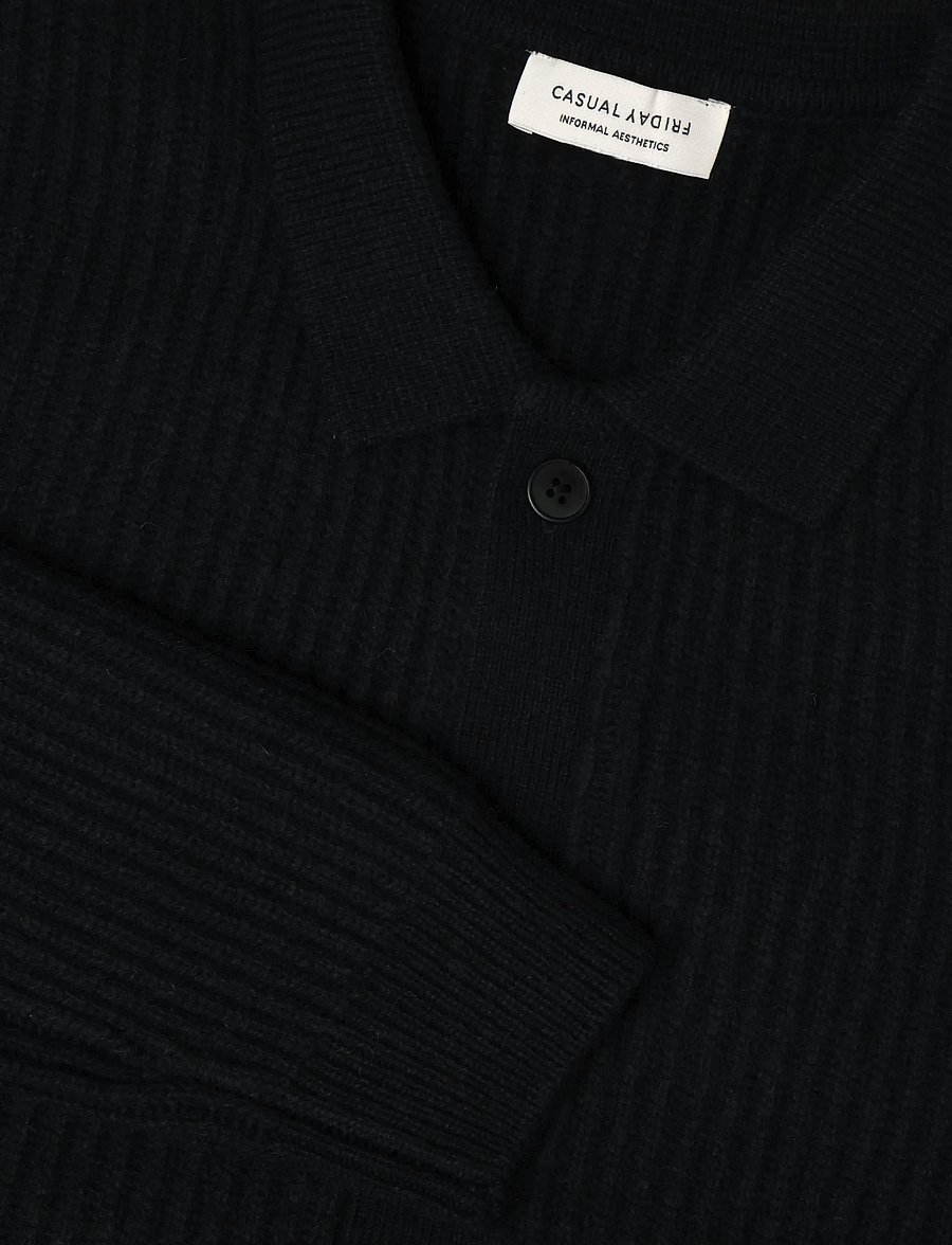 Casual Friday - CFALEK 0335 CARDIGAN KNIT - cardigans - black beauty - 2