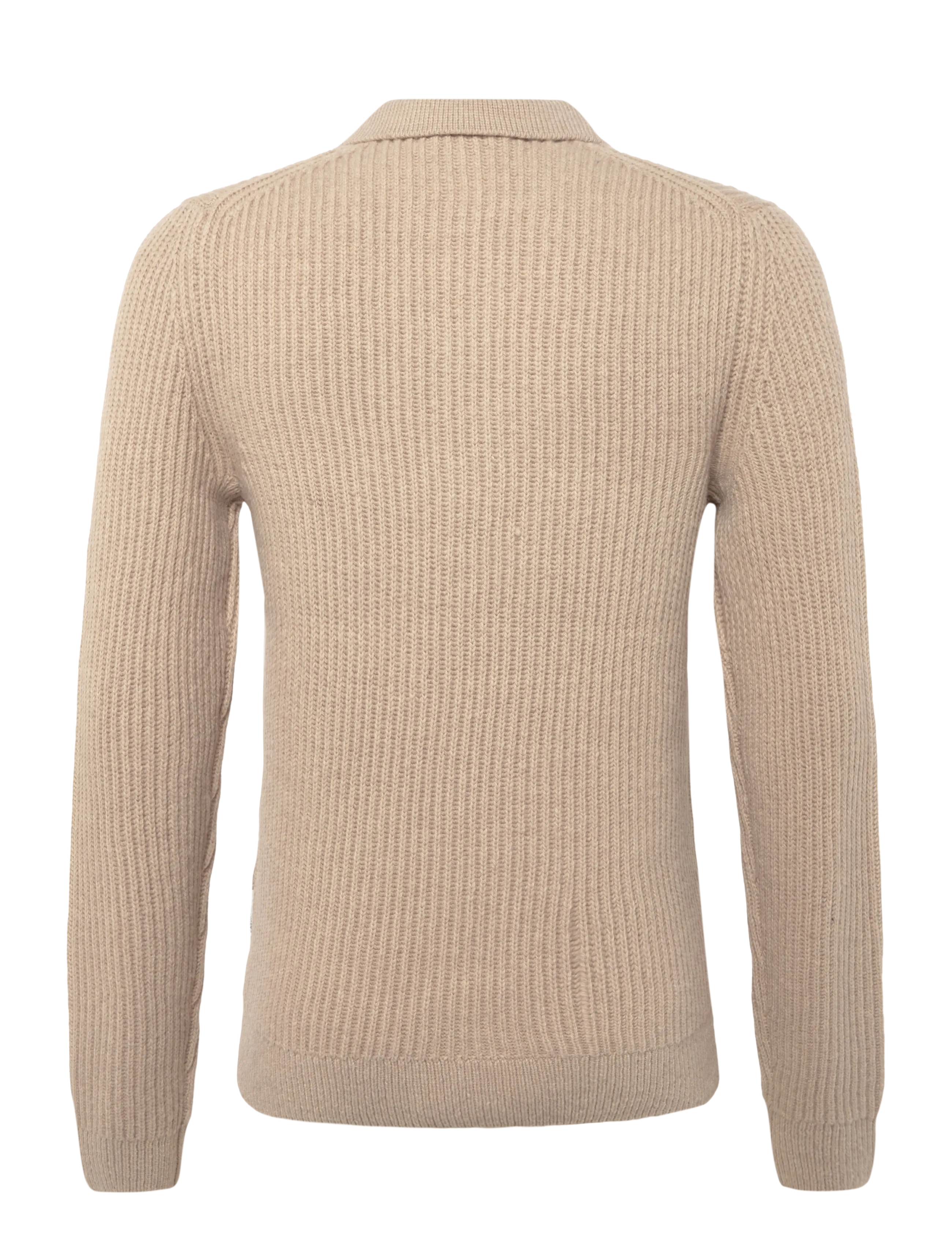 Casual Friday - CFALBRET 0335 POLO KNIT - langärmelige strick-polohemden - pure cashmere - 1