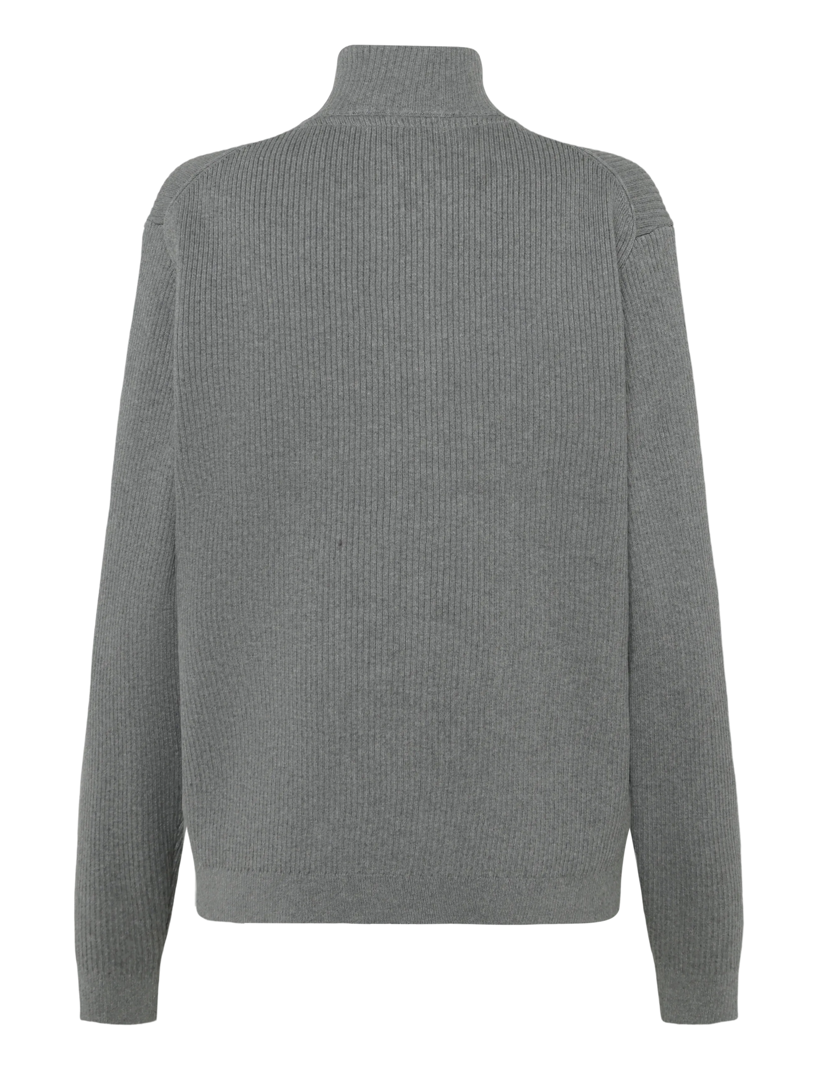 Casual Friday - CFSANCHEZ 0323 HIGH NECK KNIT - full zip tröjor - monument melange - 1