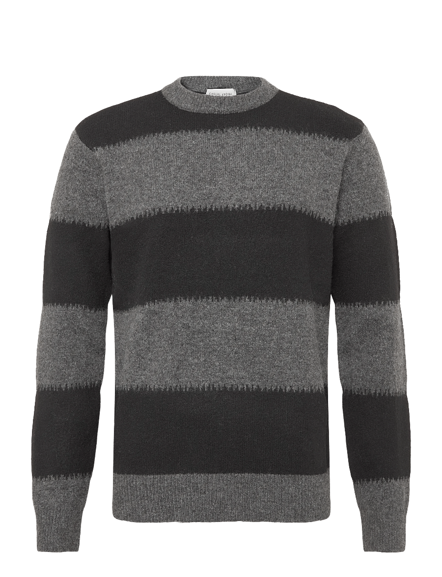Casual Friday - CFASGAR KNIT - rund hals - charcoal grey melange - 0