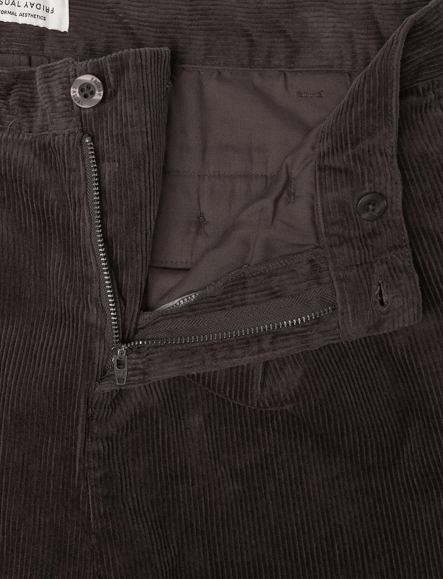 Casual Friday - CFAMUNDSEN 0328 CORDUROY PANTS - casual bukser - seal brown - 3