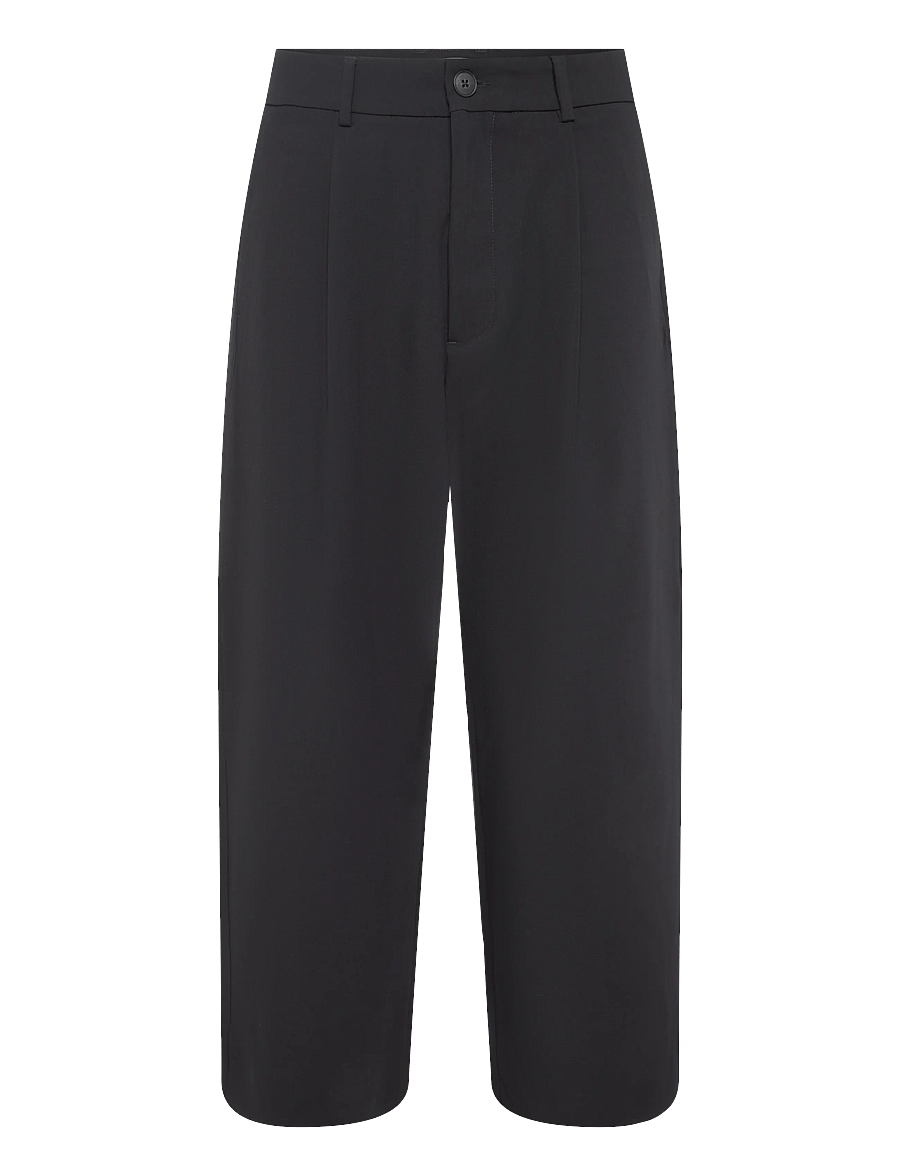 Casual Friday - CFASKE 0331 RELAXED WIDE PANTS - casual bukser - black beauty - 0