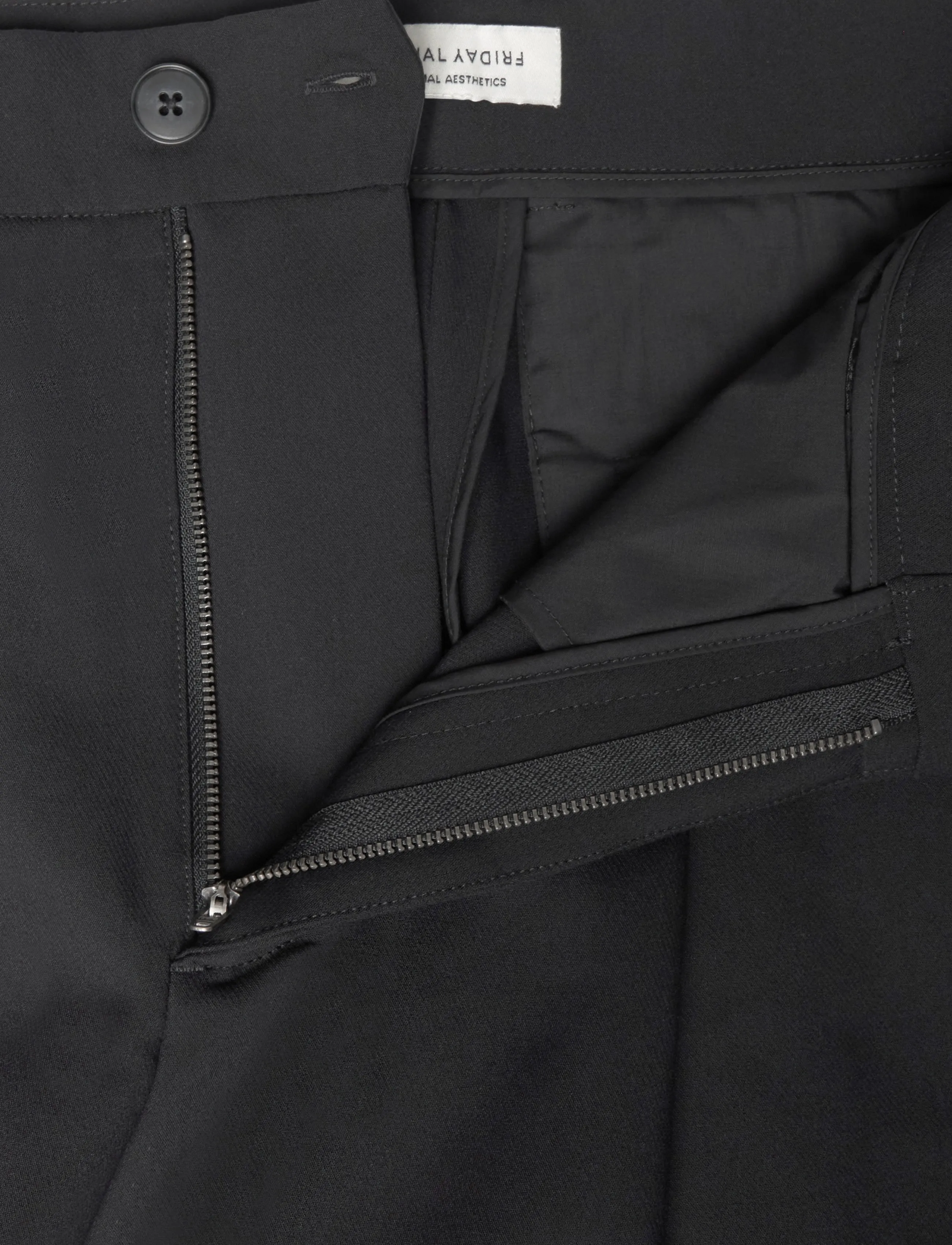 Casual Friday - CFASKE 0331 RELAXED WIDE PANTS - casual bukser - black beauty - 3