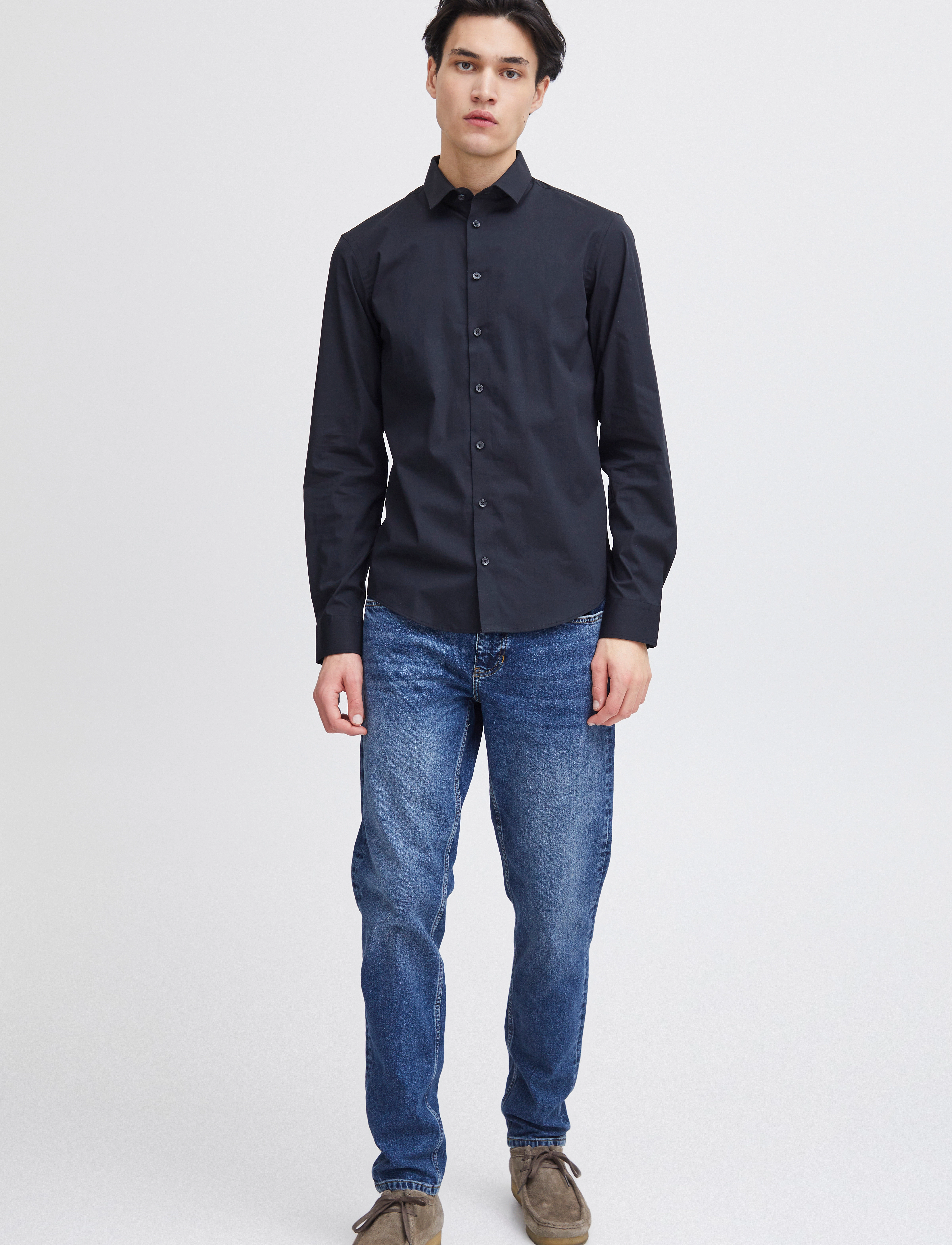 Casual Friday Cfpalle Slim Fit Shirt, 3XL, Black, Skjorter > Afslappet, Herre