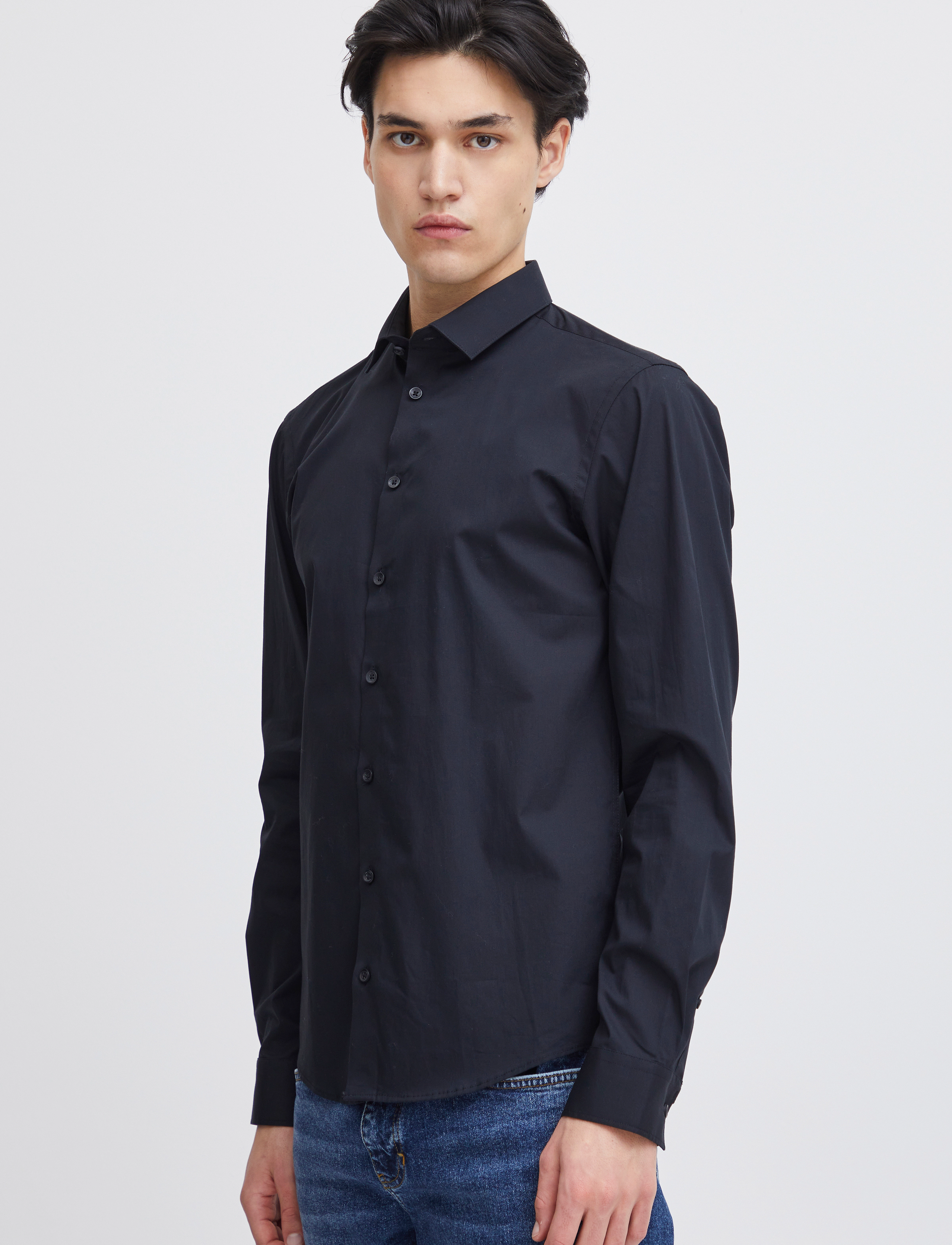 Casual Friday - CFPALLE Slim Fit Shirt - mažiausios kainos - black - 3