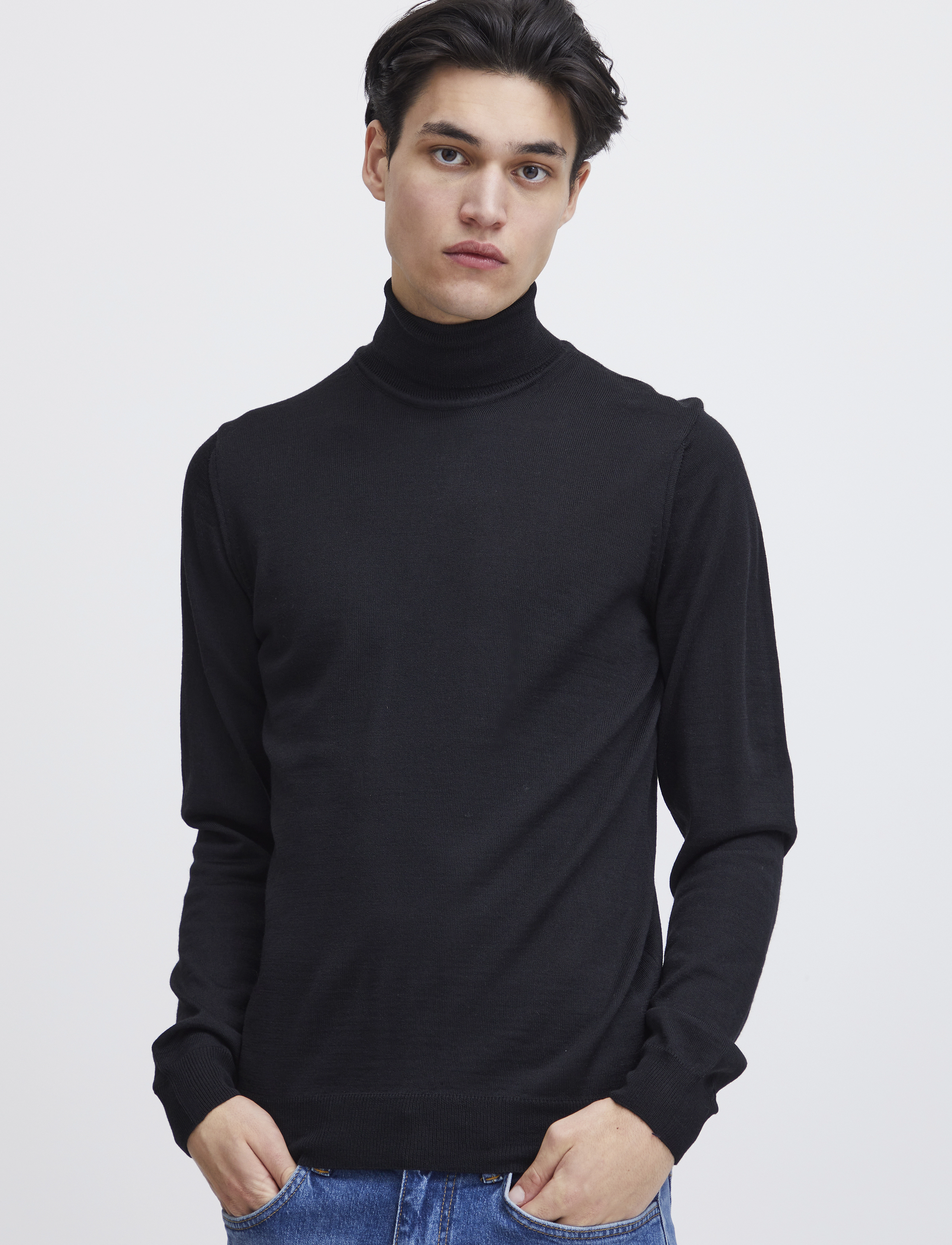Casual Friday - CFKONRAD Merino Roll Neck Knit - black - 3