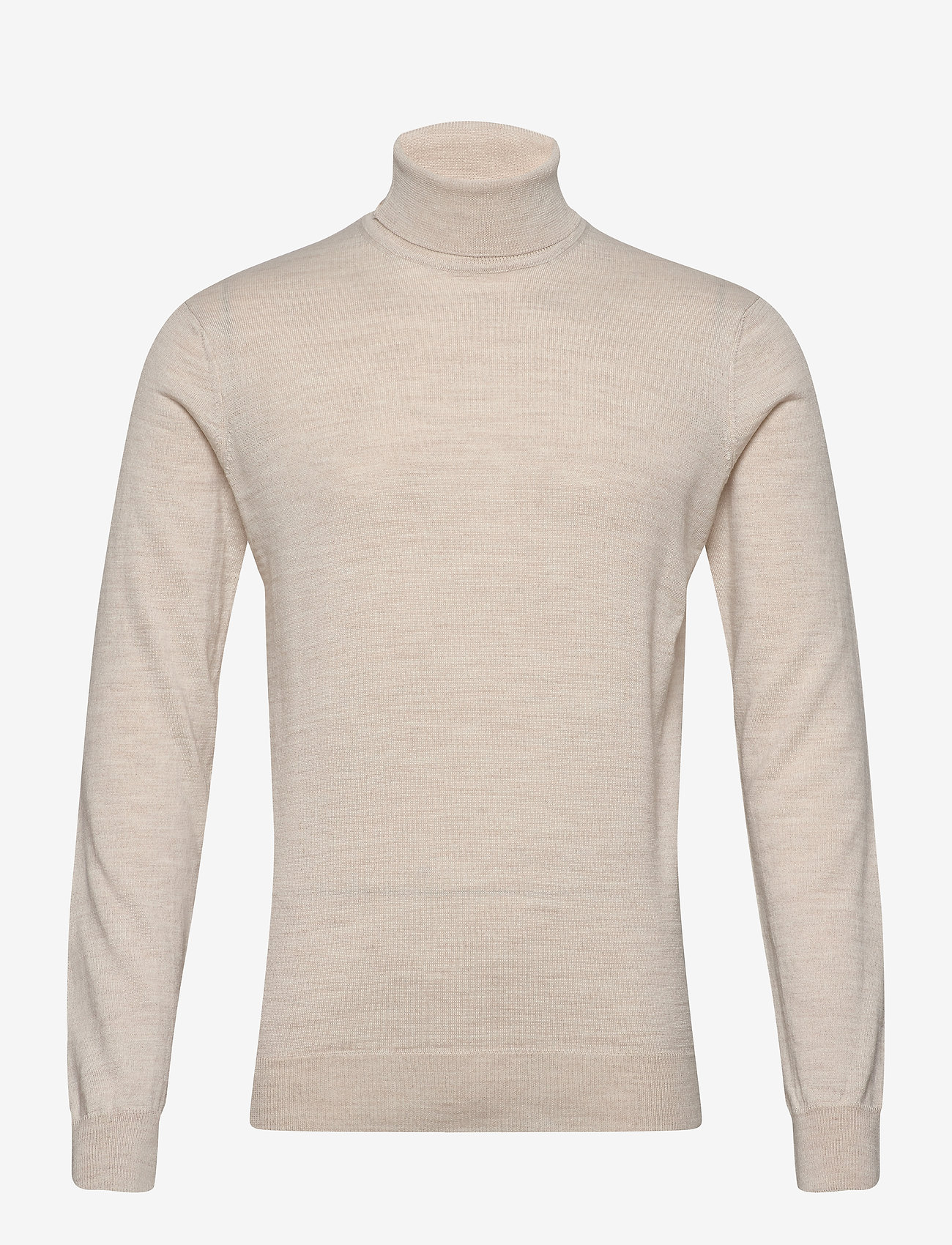 Casual Friday - CFKONRAD Merino Roll Neck Knit - efterårstøj - light sand - 0