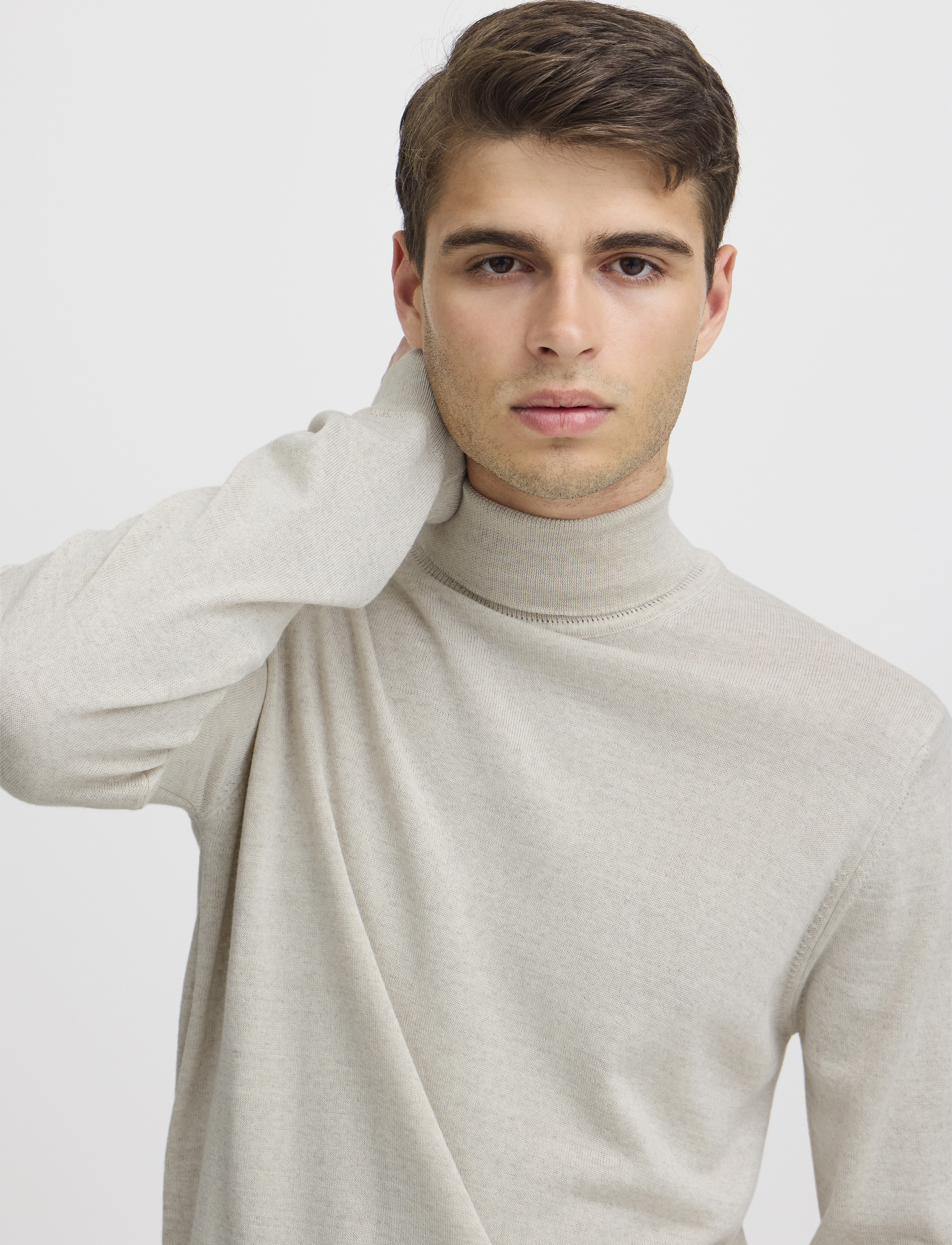 Casual Friday - CFKONRAD Merino Roll Neck Knit - light sand - 5