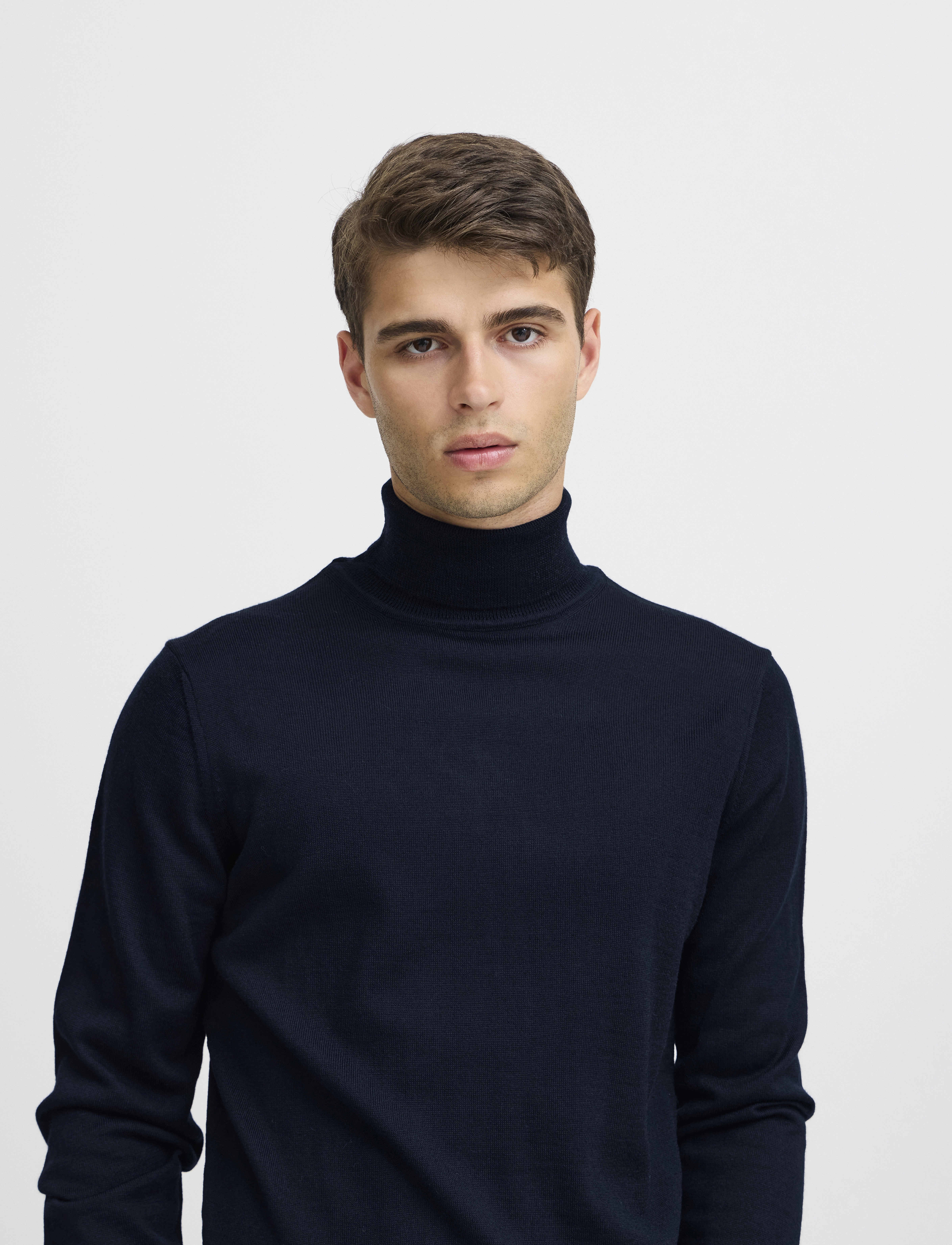 Casual Friday - CFKONRAD Merino Roll Neck Knit - navy - 5