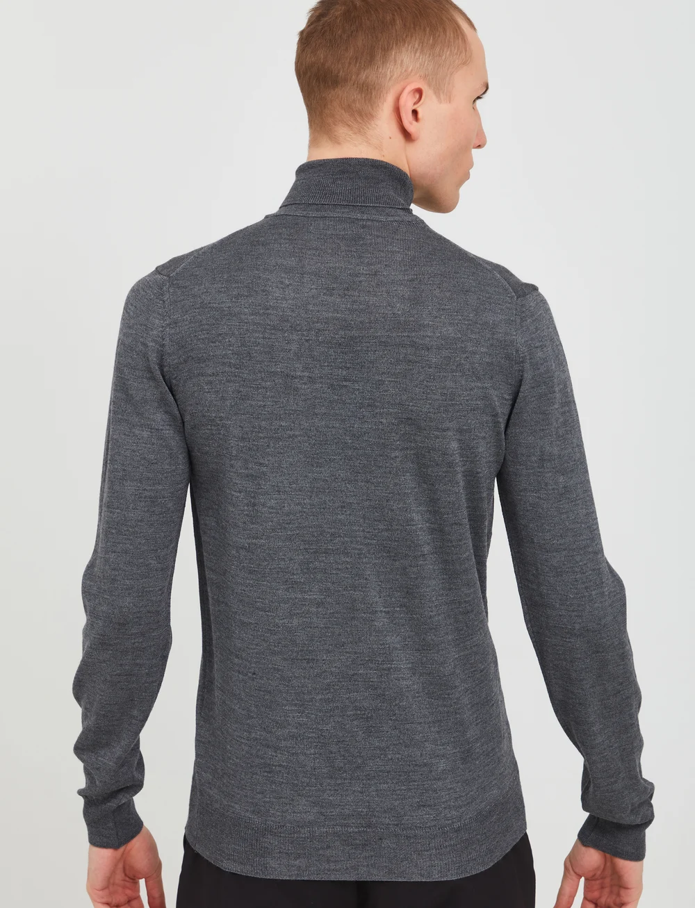 Casual Friday - CFKONRAD Merino Roll Neck Knit - polokrage - pewter mix - 4