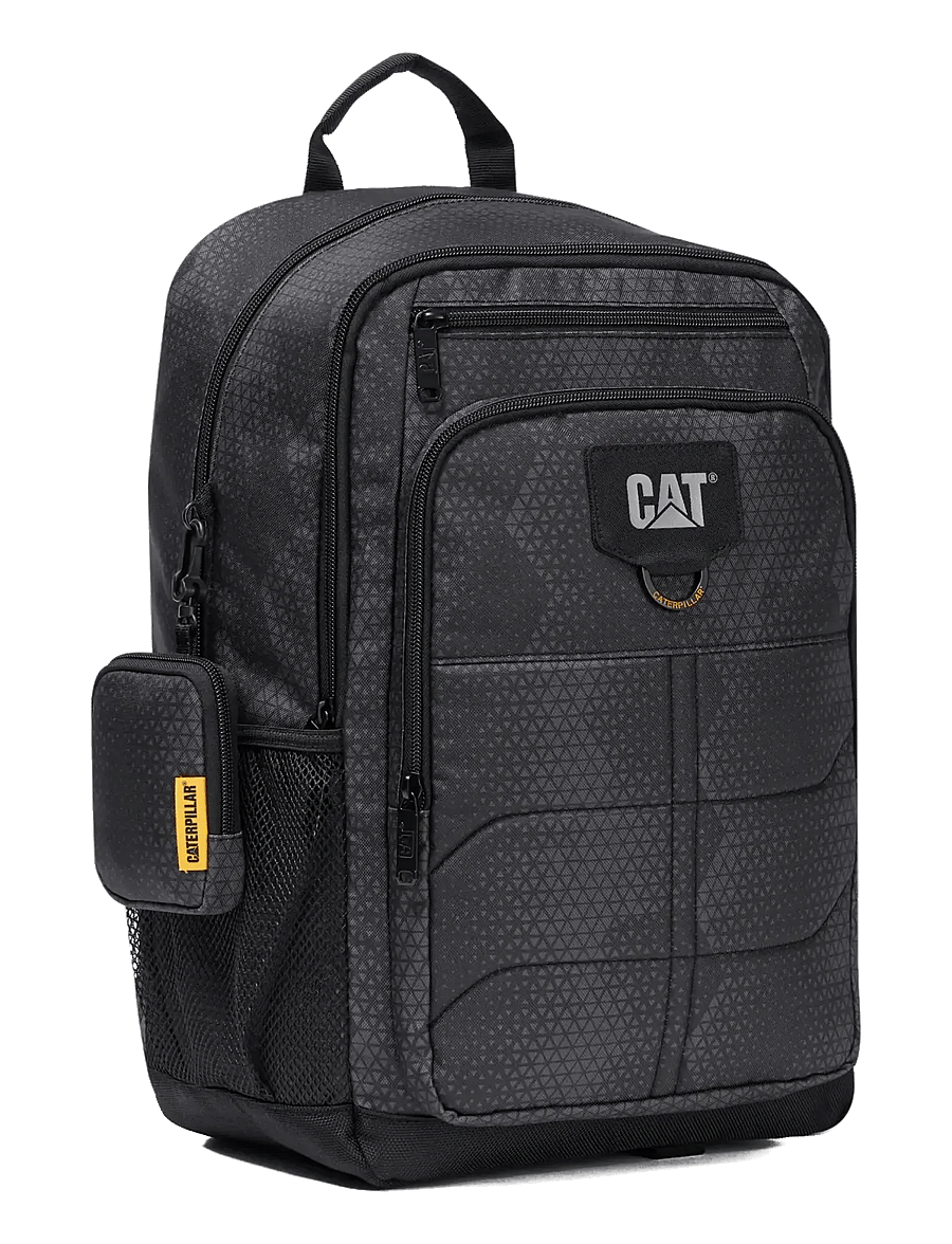 Caterpillar - CAT Bernard Backpack w/mini pouch - Millennial Classic - affärsryggsäckar - black streamline - 1