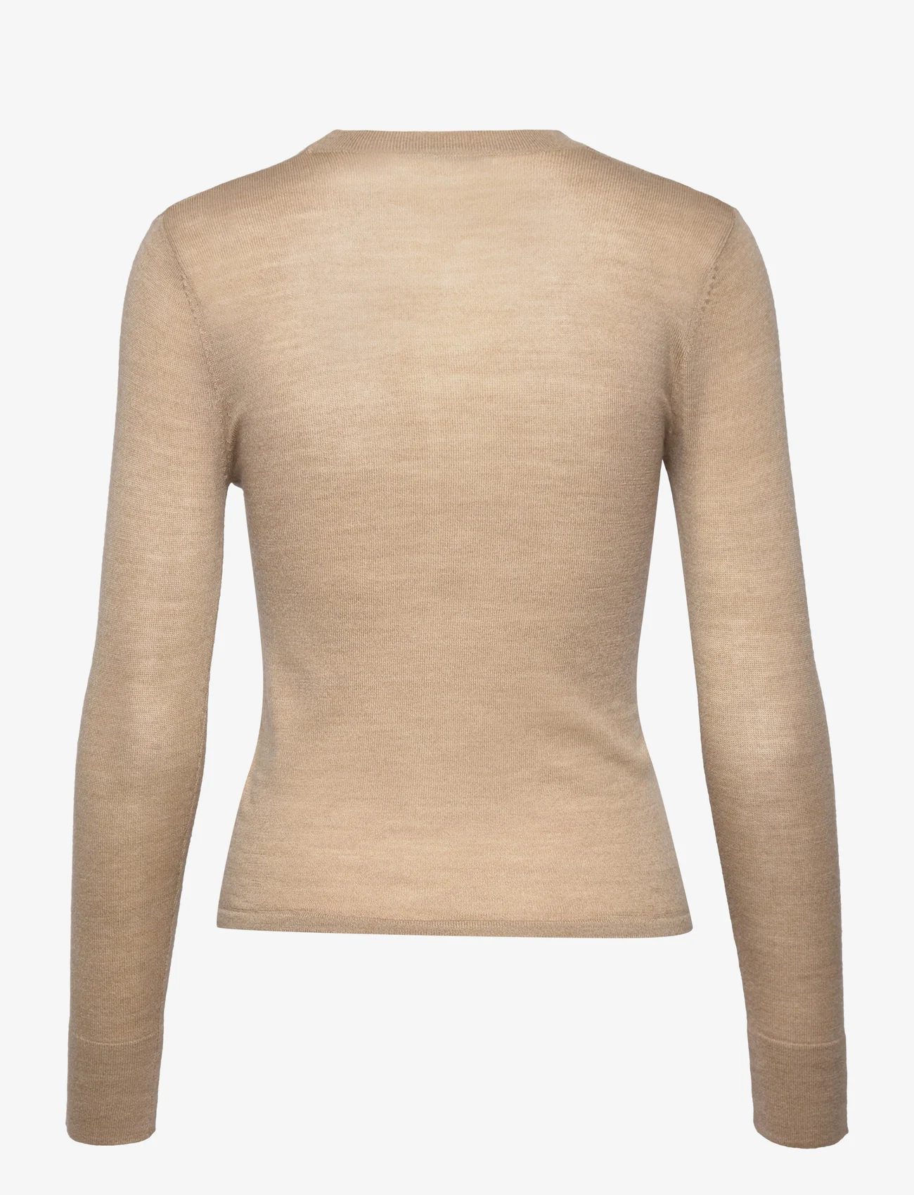Cathrine Hammel - Merino crewneck sweater - tröjor - oatmeal melange - 1