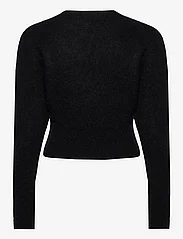 Cathrine Hammel - Mohair cross-over sweater - tröjor - black - 1