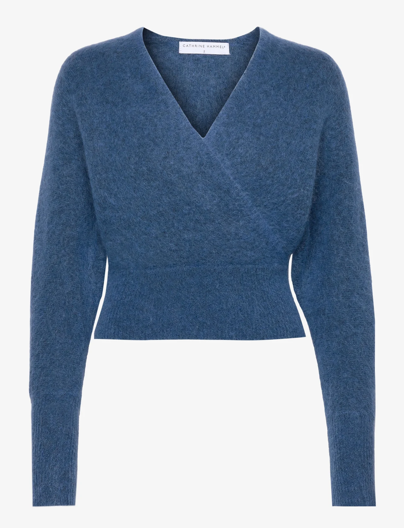 Cathrine Hammel - Mohair cross-over sweater - džemperiai - sky blue - 0