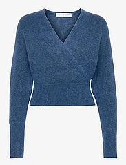 Cathrine Hammel - Mohair cross-over sweater - trøjer - sky blue - 0