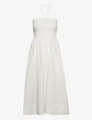 Cathrine Hammel - Poplin smocked dress - kesämekot - white - 0