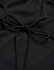 Cathrine Hammel - Gathered neckline top - långärmade blusar - black - 3