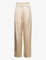 Cathrine Hammel - Silk satin suit pants - dalykinio stiliaus kelnės - warm cream - 0