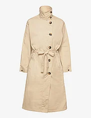 Cathrine Hammel - Poplin high collar coat - spring jackets - warm clay - 1