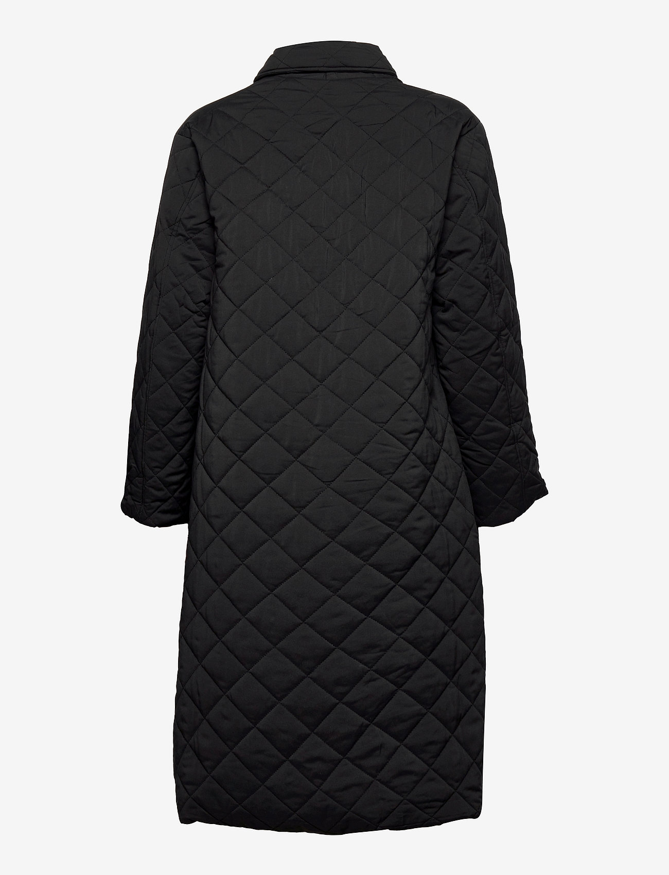 Cathrine Hammel - Quilted flared coat - quilted jackets - black - 1