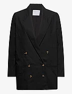 Poplin suit blazer - BLACK