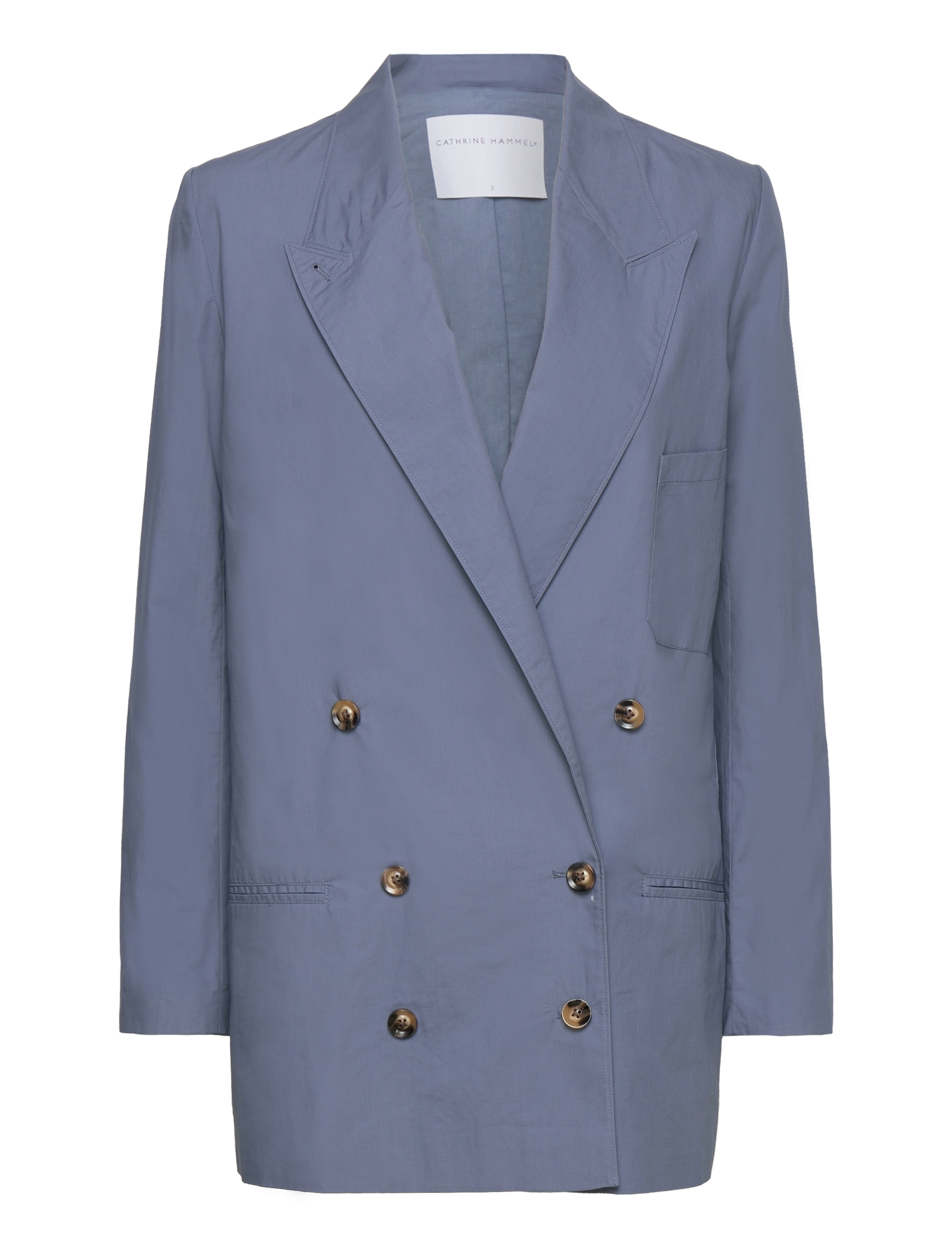 Cathrine Hammel Poplin Suit Blazer, XS, Blau - Double Breasted Frauen