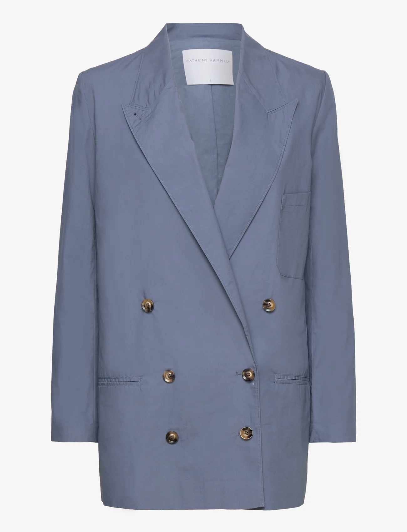 Cathrine Hammel - Poplin suit blazer - festkläder till outletpriser - dark french blue - 0