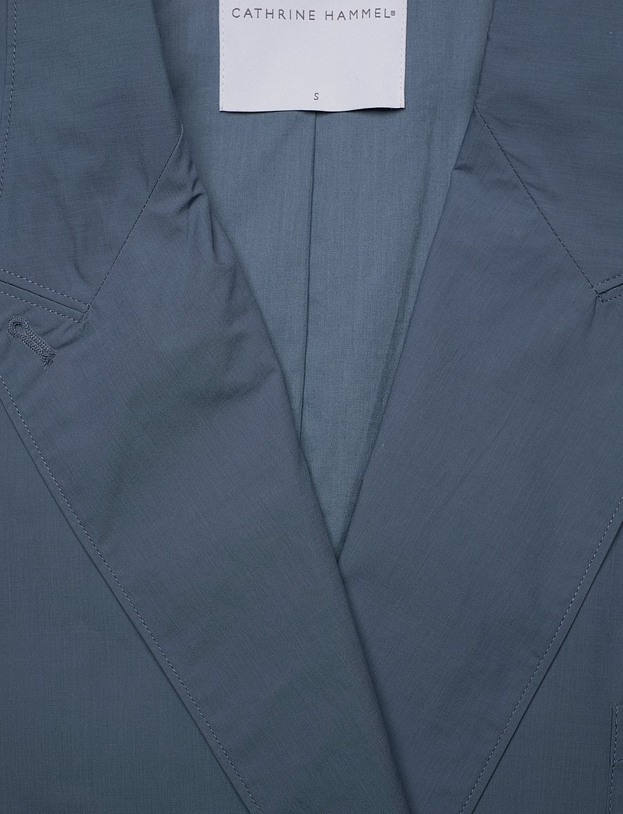 Cathrine Hammel - Poplin suit blazer - dobbeltradede blazere - dark french blue - 2