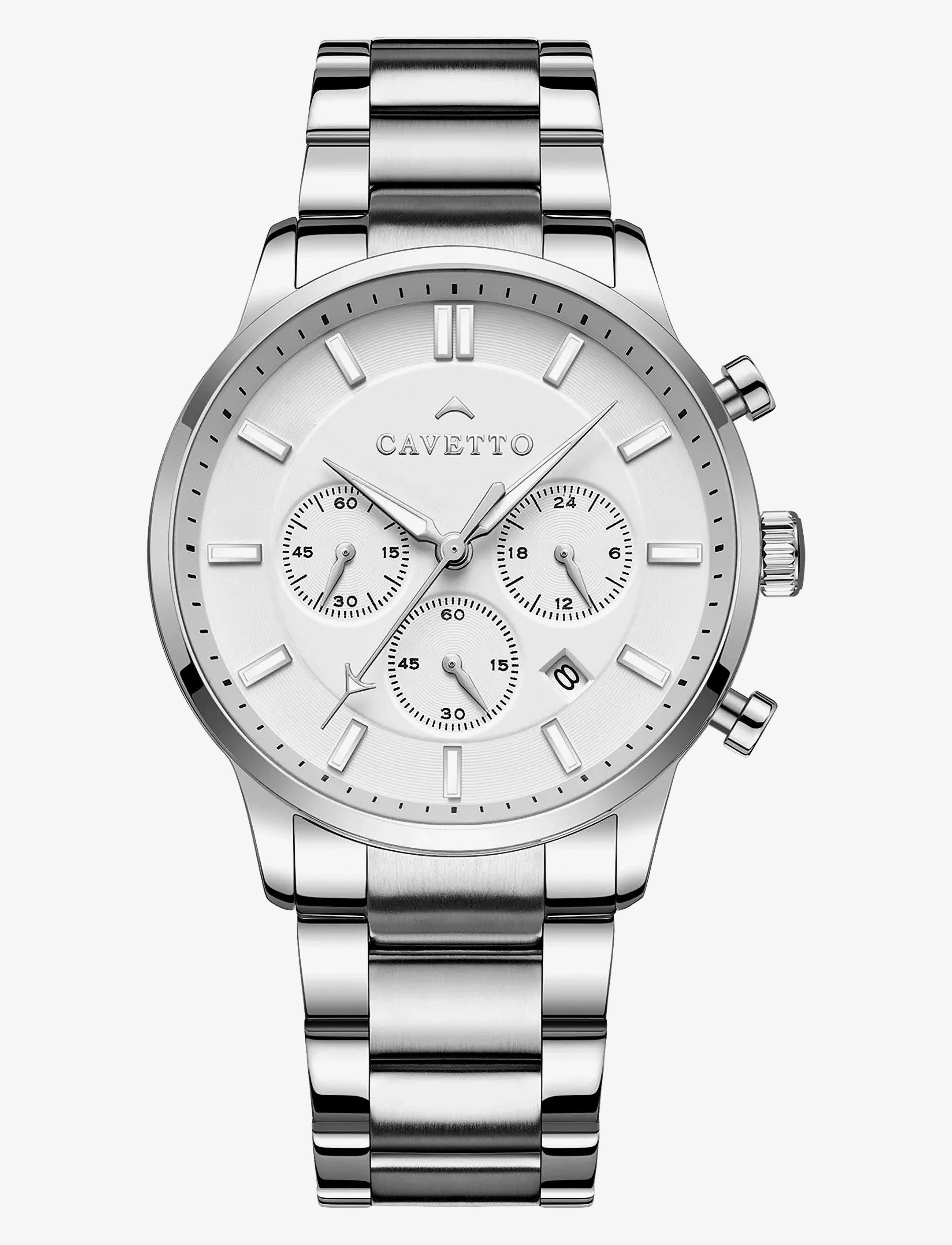 Cavetto Pantheon, 42 mm, Watches, Silber - Analog Männerswear