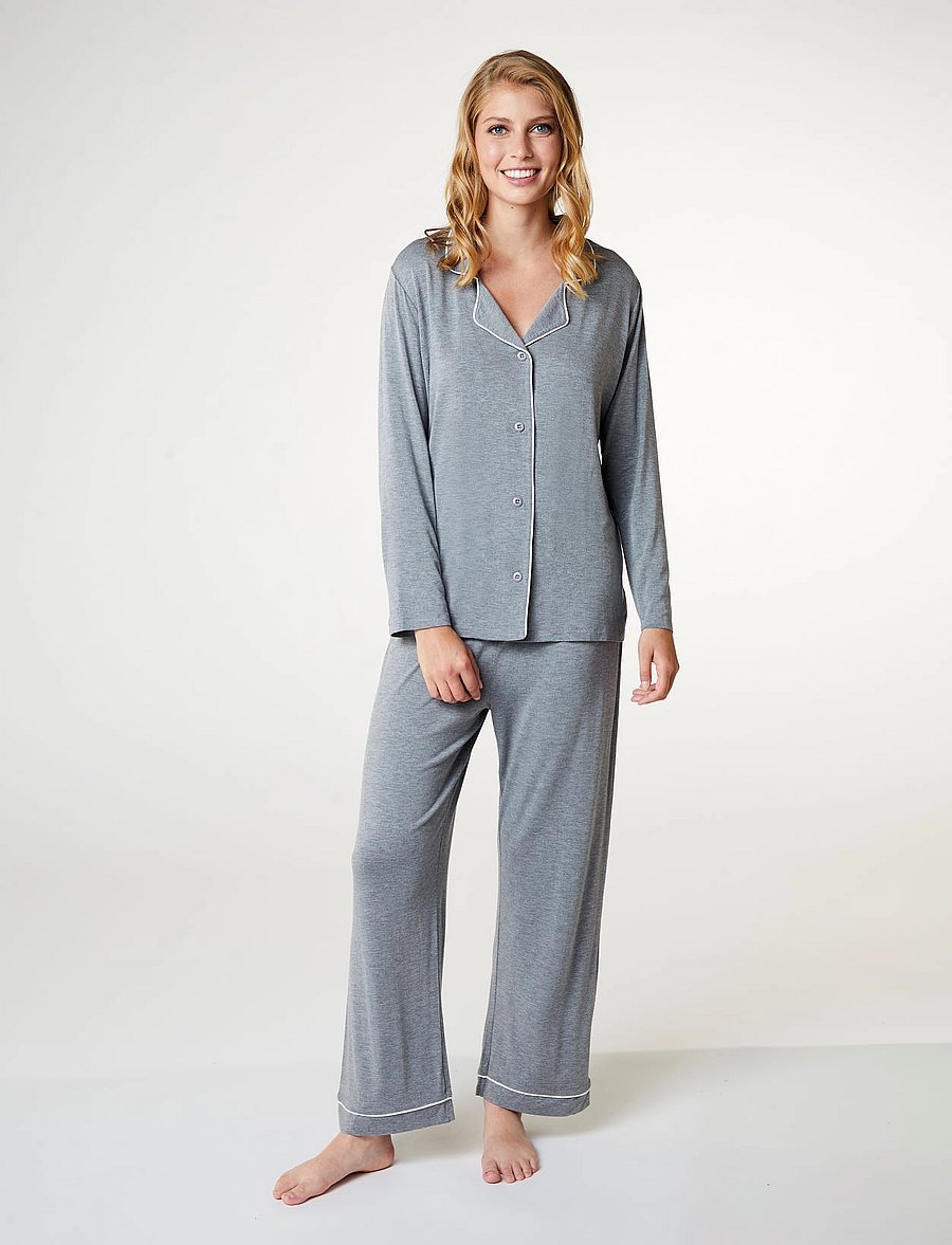 CCDK Copenhagen - Joy PJ Set - pidžaamad - grey melange - 0