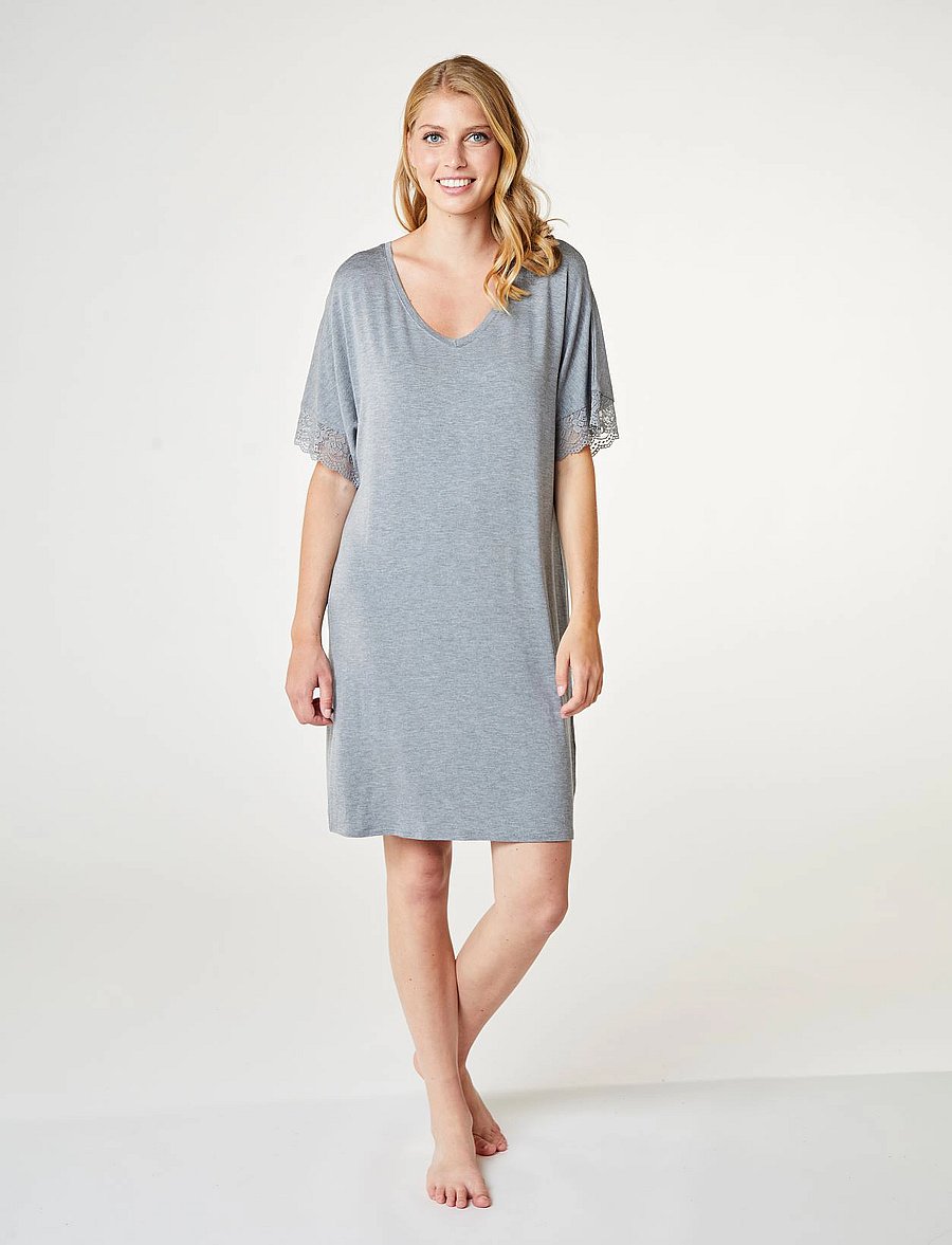CCDK Copenhagen - Lucille Dress - nightdresses - grey melange - 0
