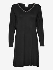 Jacqueline long-sleeved Dress - BLACK