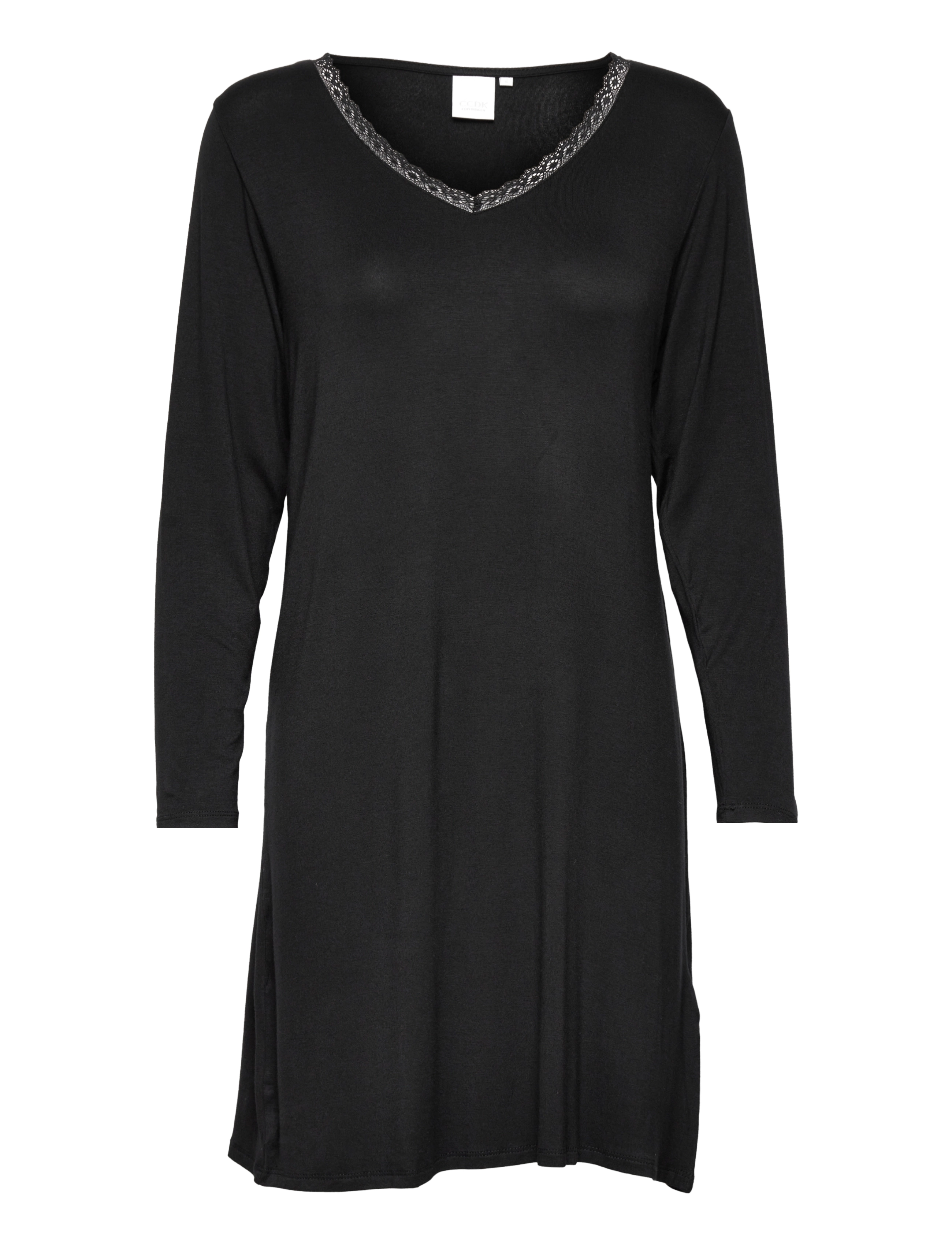 CCDK Copenhagen Jacqueline longsleeved Dress - Nattlinnen - BLACK / black