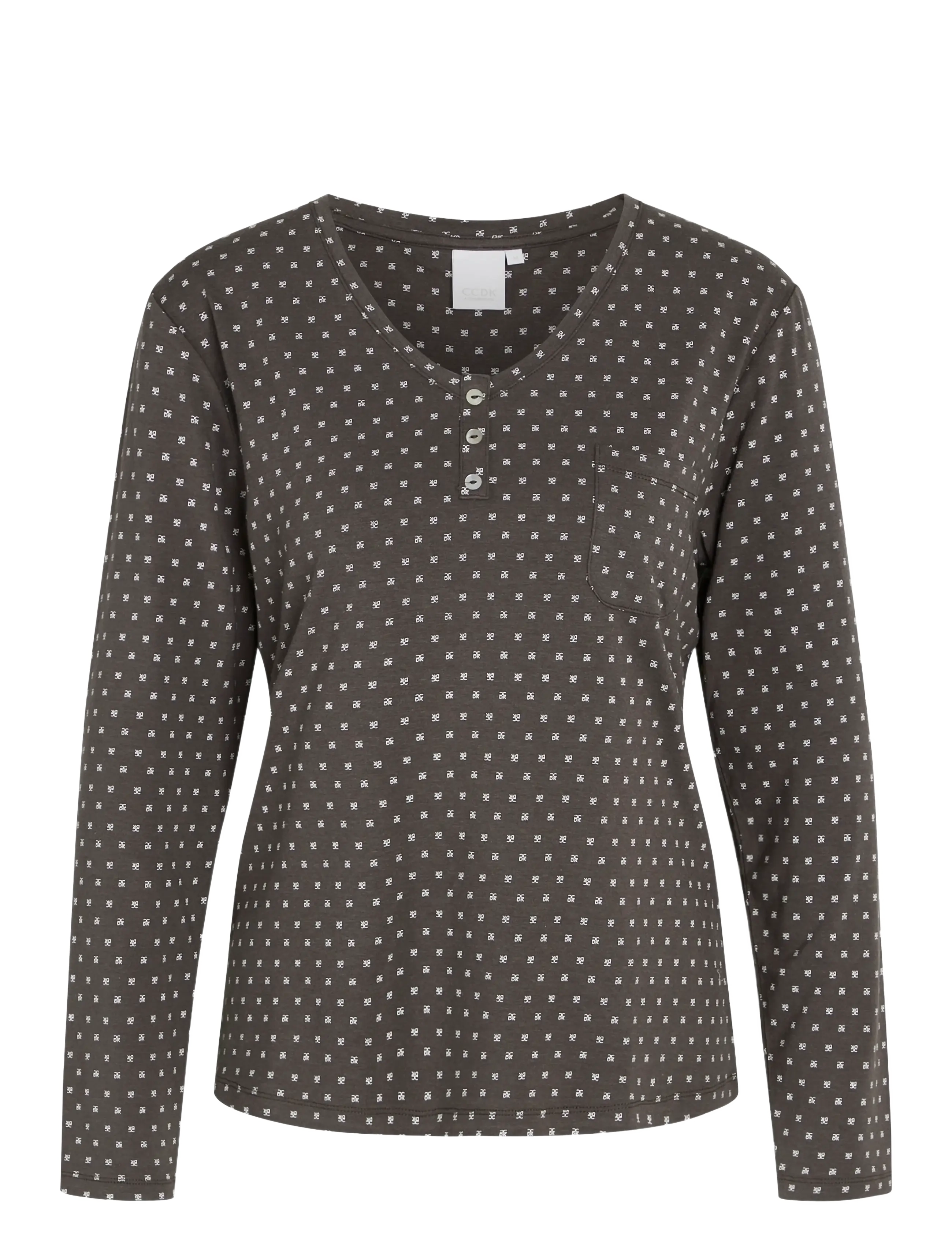 CCDK Copenhagen Jordan longsleeved T-shirt - Undertøj - PAVEMENT AOP / brown