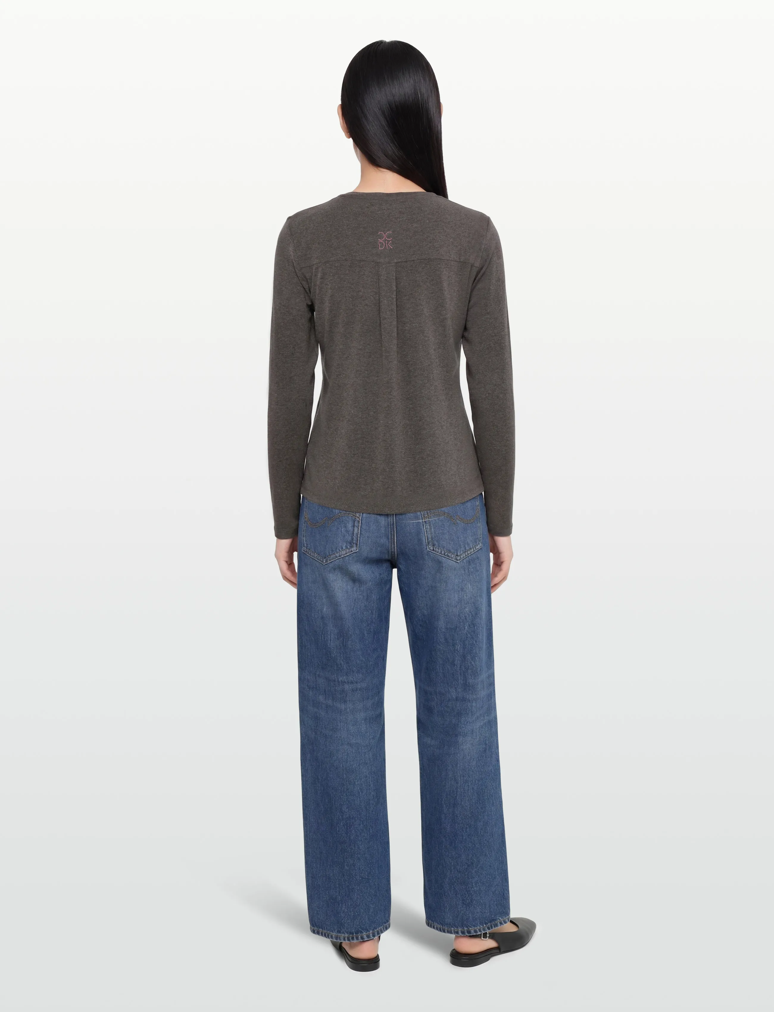 CCDK Copenhagen - Jordan Longsleeved T-shirt - langærmede toppe - seal brown melange - 4