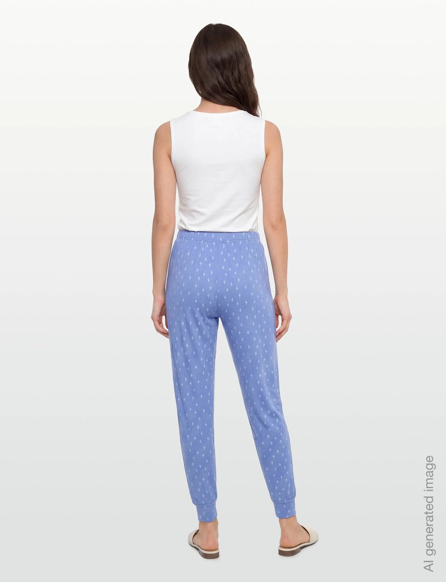 CCDK Copenhagen - Johanne Pants - natbukser - azurine aop - 4