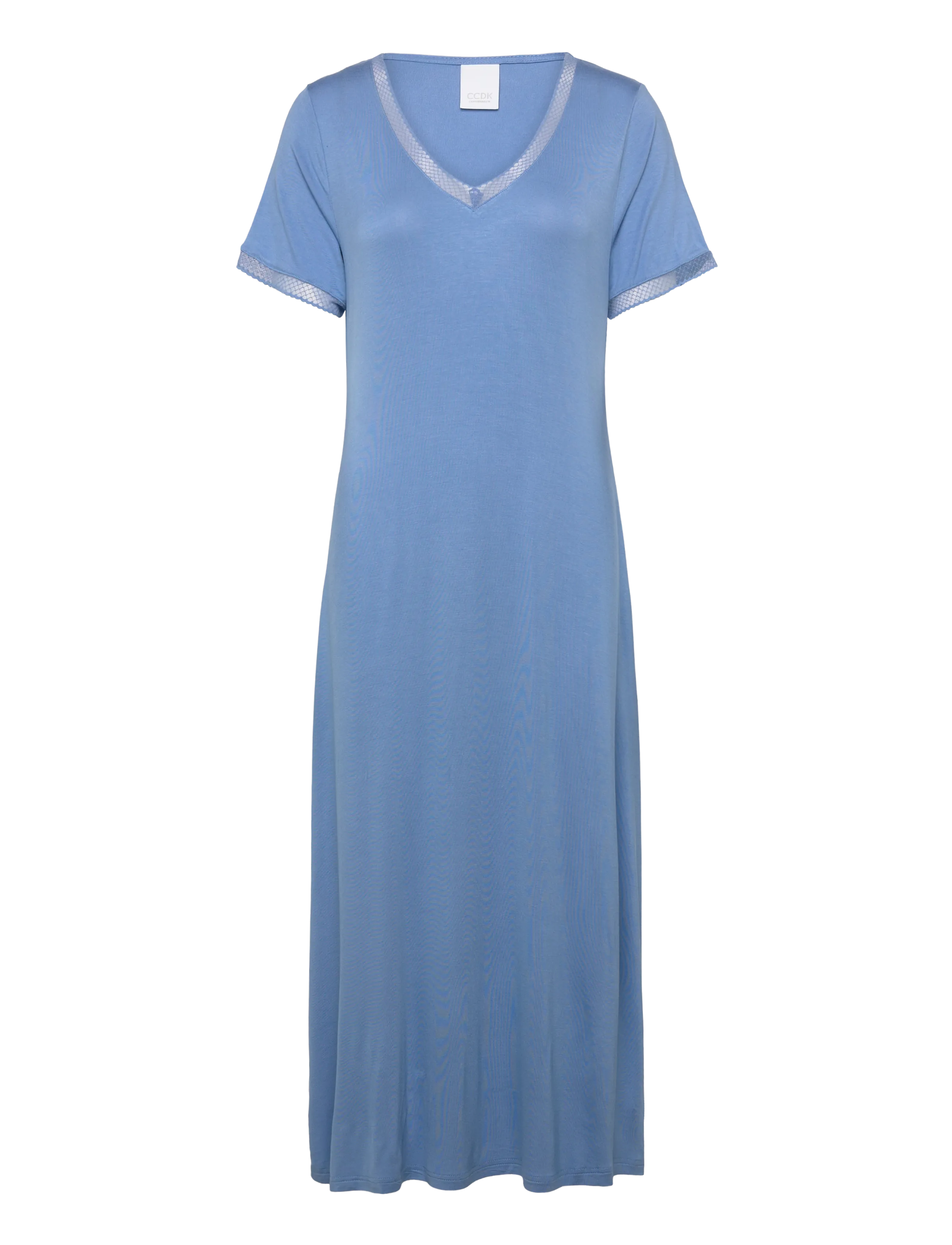 Jacqueline shortsleeved long Dress - AZURINE