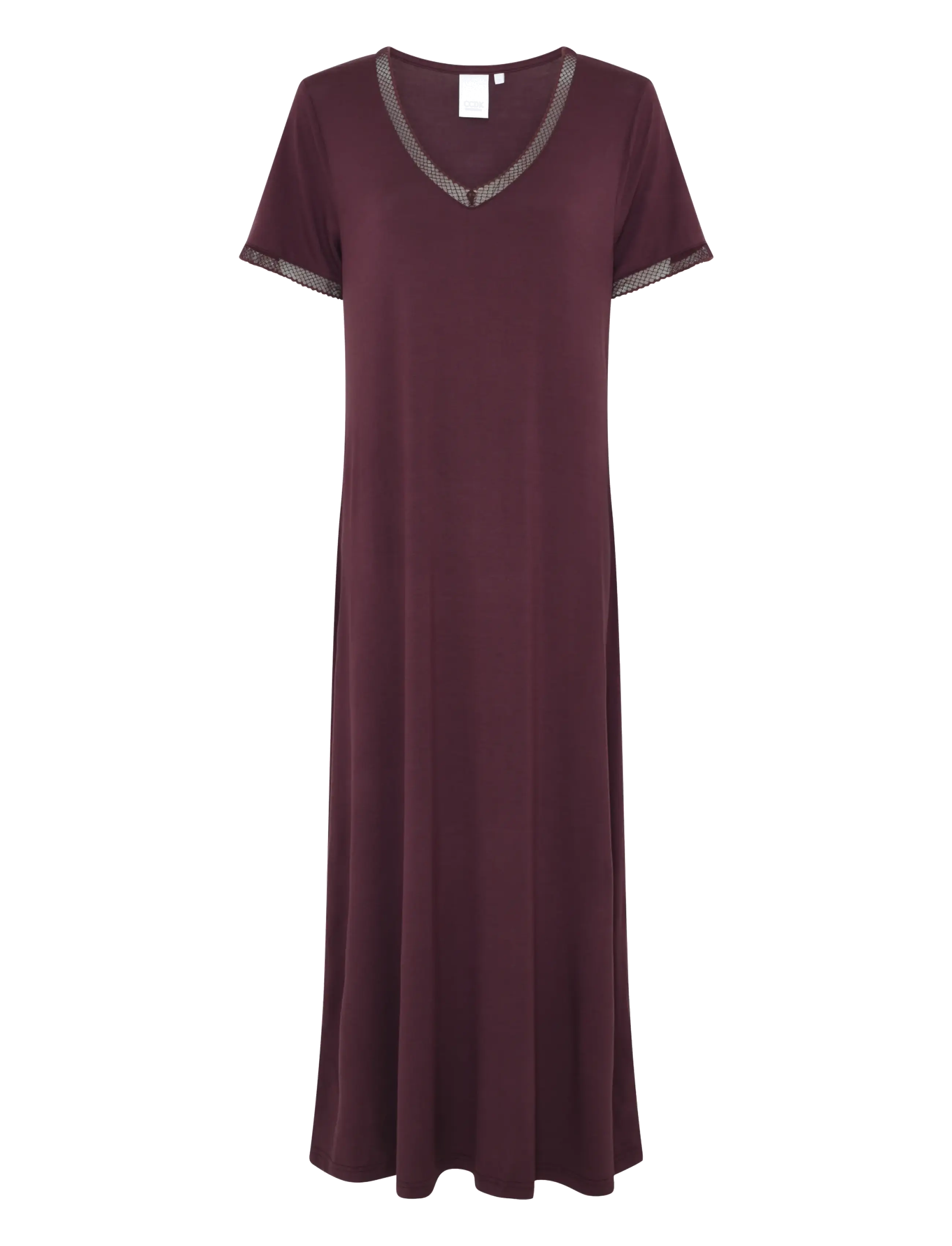 CCDK Copenhagen Jacqueline shortsleeved Long Dress - Pyjamas & loungewear - FUDGE / brown