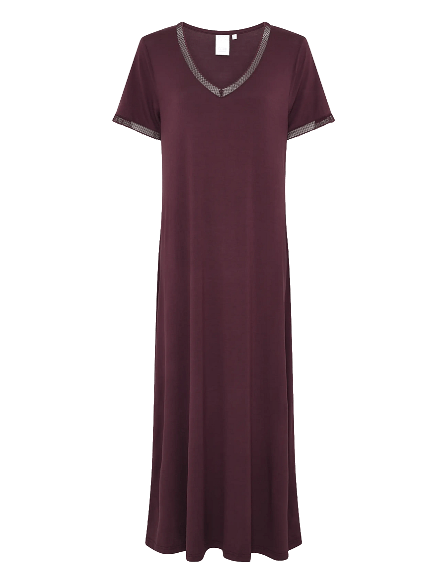 CCDK Copenhagen - Jacqueline shortsleeved Long Dress - Öösärgid - fudge - 1