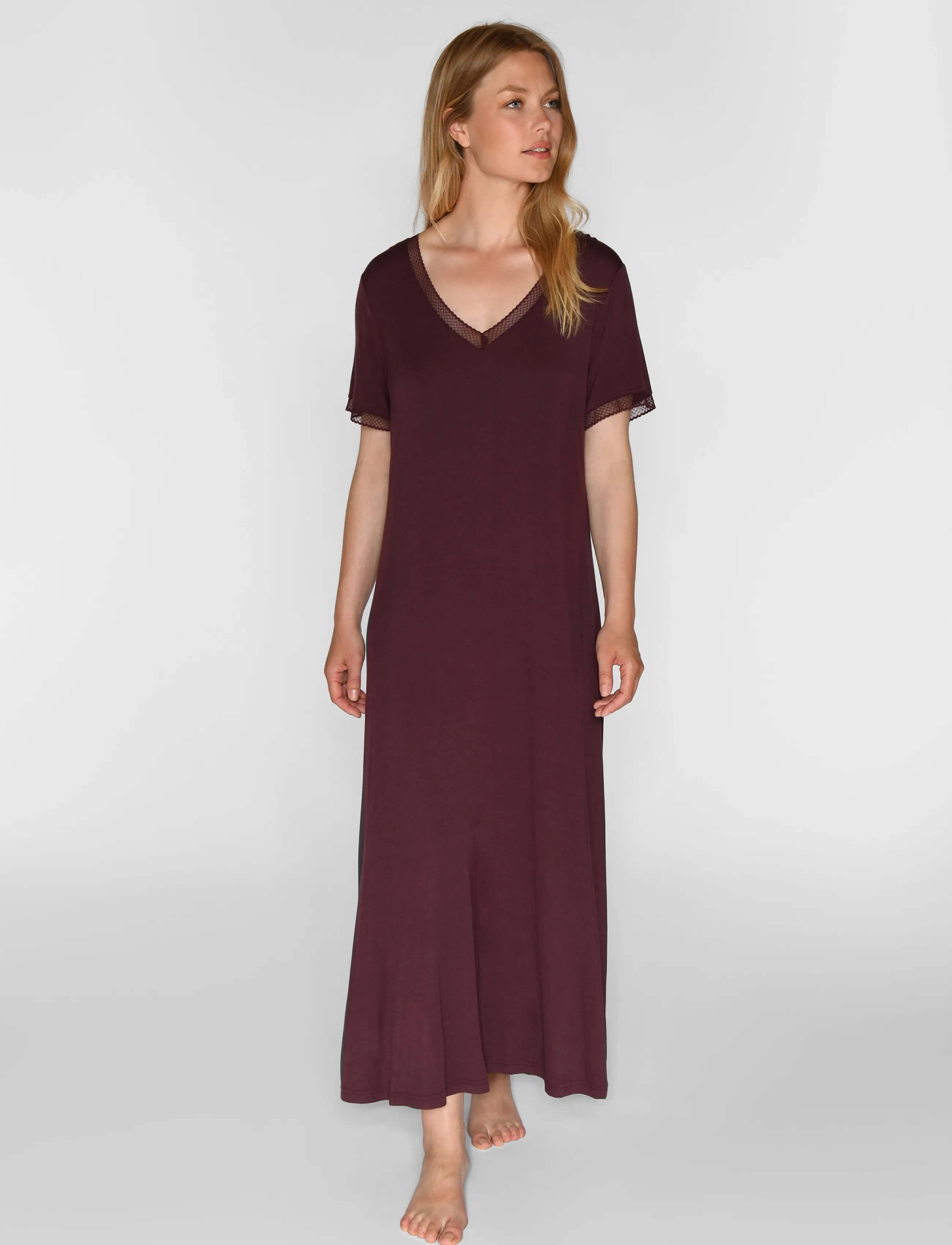 Jacqueline Shortsleeved Long Dress