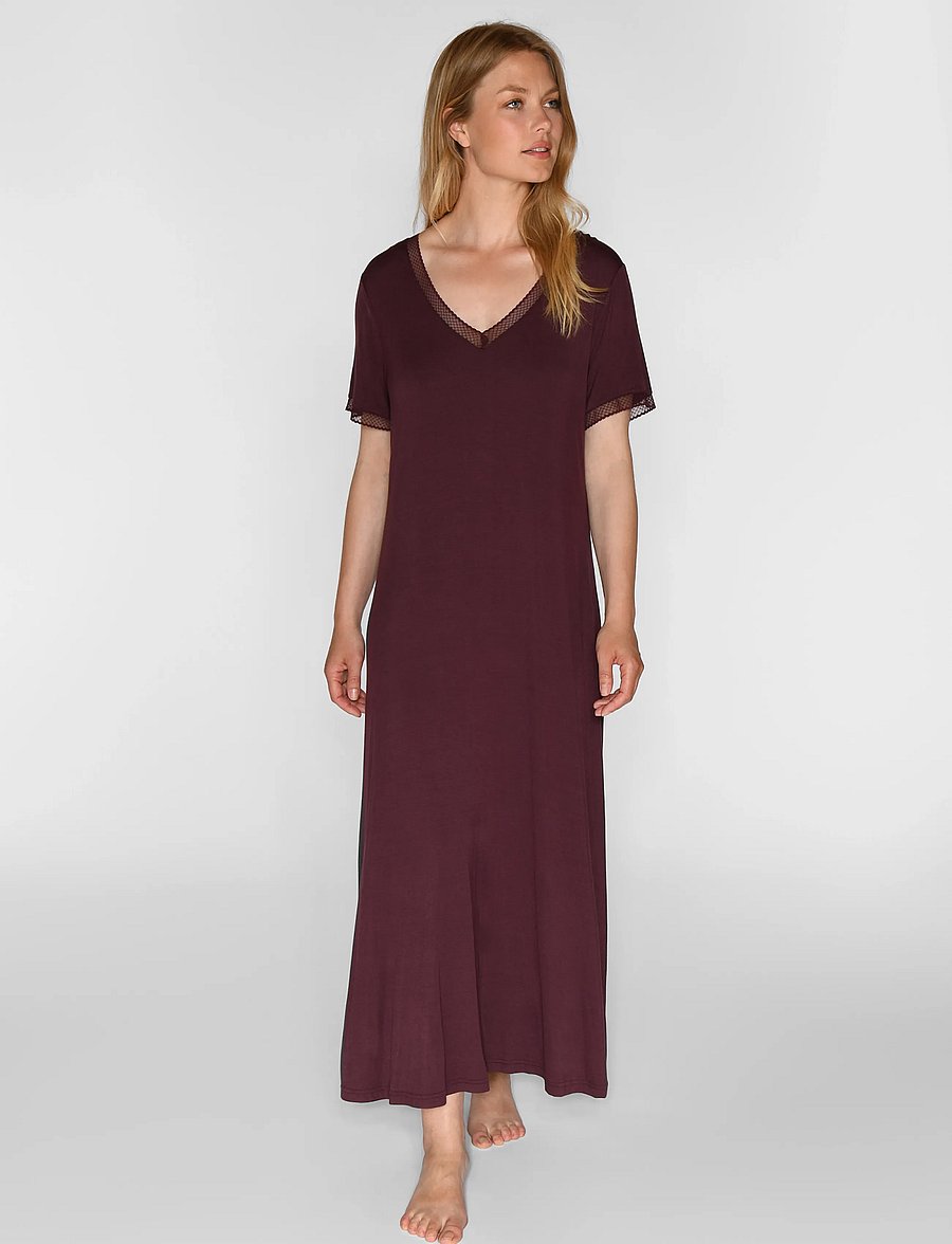 CCDK Copenhagen - Jacqueline shortsleeved Long Dress - Öösärgid - fudge - 0