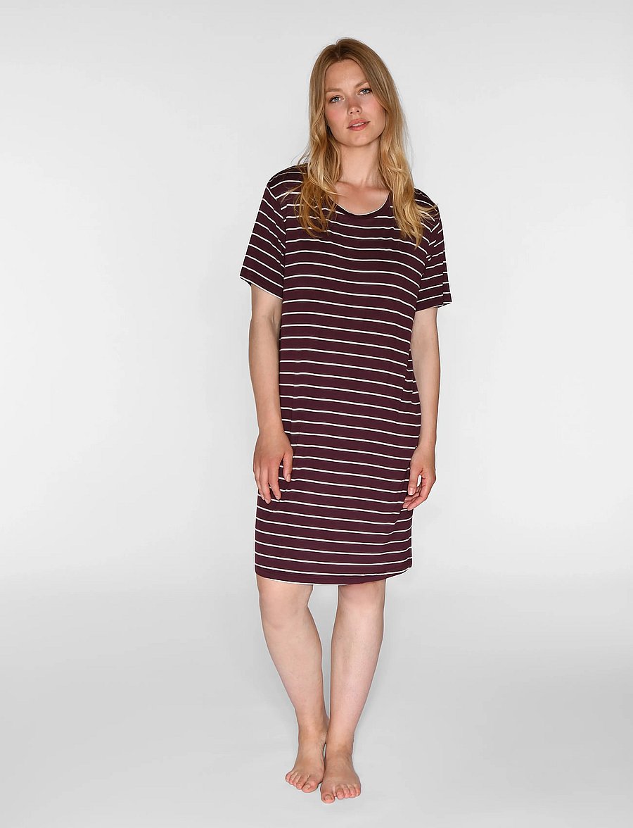 CCDK Copenhagen - Nicole shortsleeved Dress - Öösärgid - fudge stripe - 0