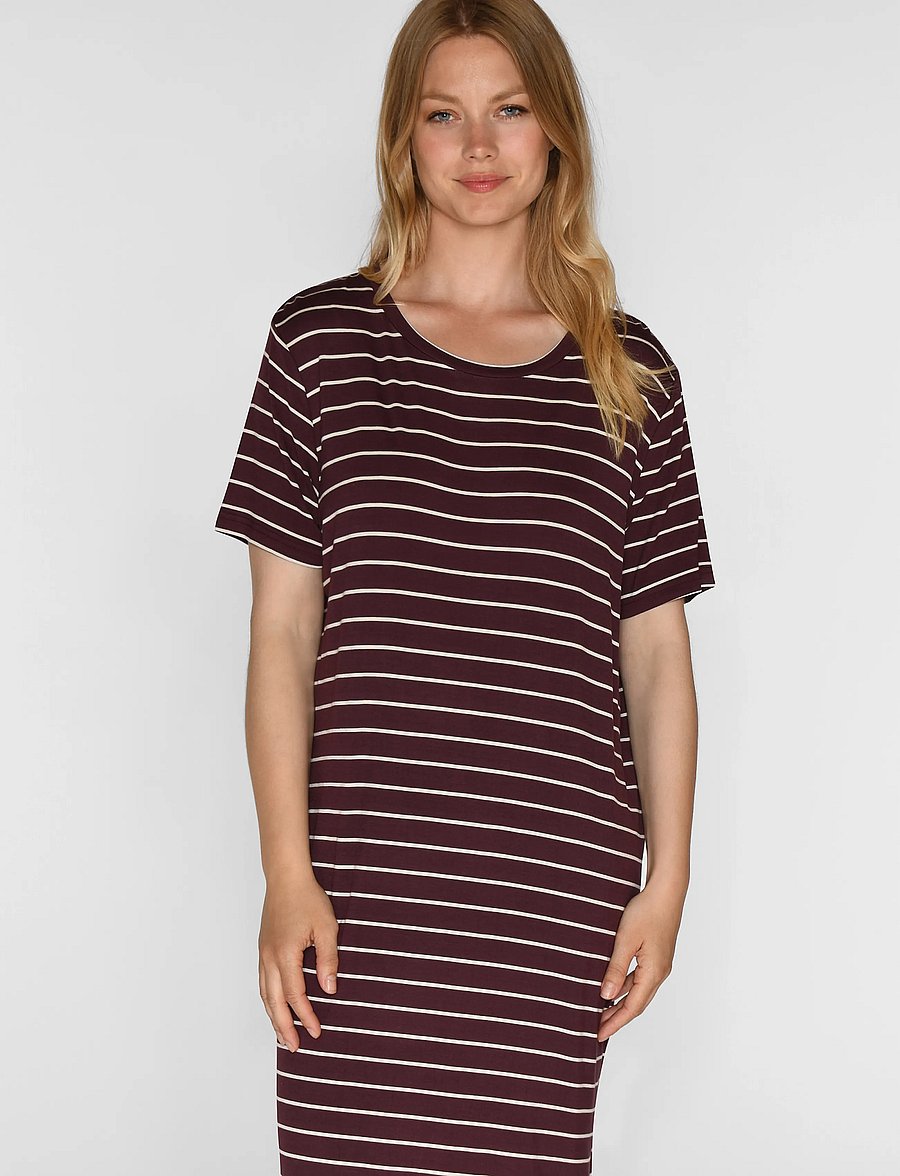 CCDK Copenhagen - Nicole shortsleeved Dress - Öösärgid - fudge stripe - 4